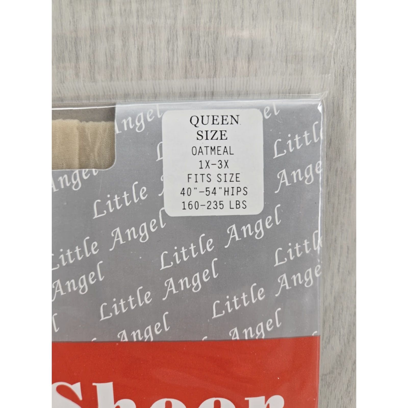 Vintage VINTAGE Angel Secret Pantyhose Ultra Sheer Queen Size OATMEAL 1X-3X Women Pantyhose Sheer Nylon Blend Opacity Ultra Sheer Size 40" / US 18 - 2 Thumbnail