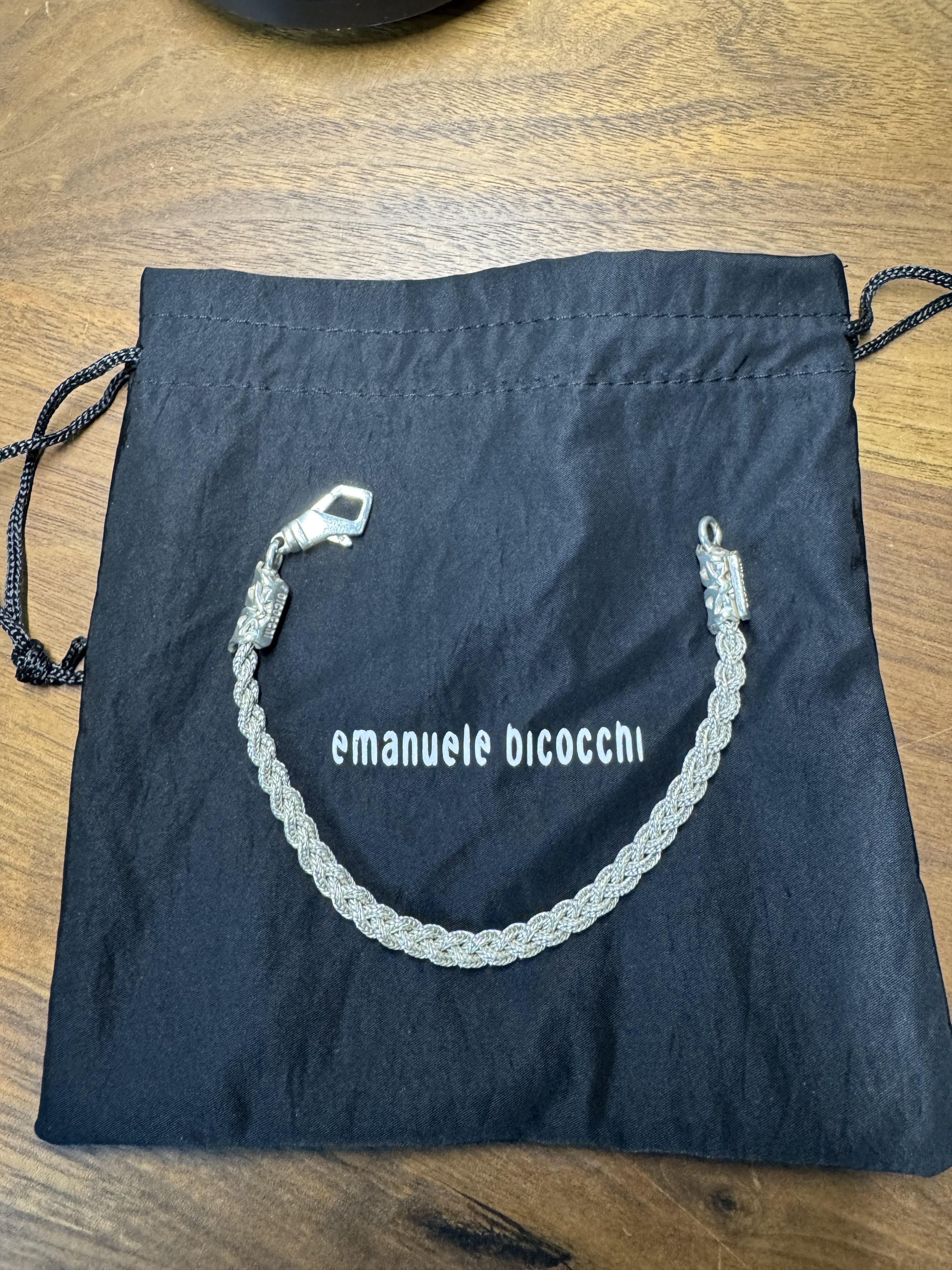Emanuele Bicocchi Emanuele Bicocchi Silver Diamond Cut Bracelet Size ONE SIZE - 1 Thumbnail