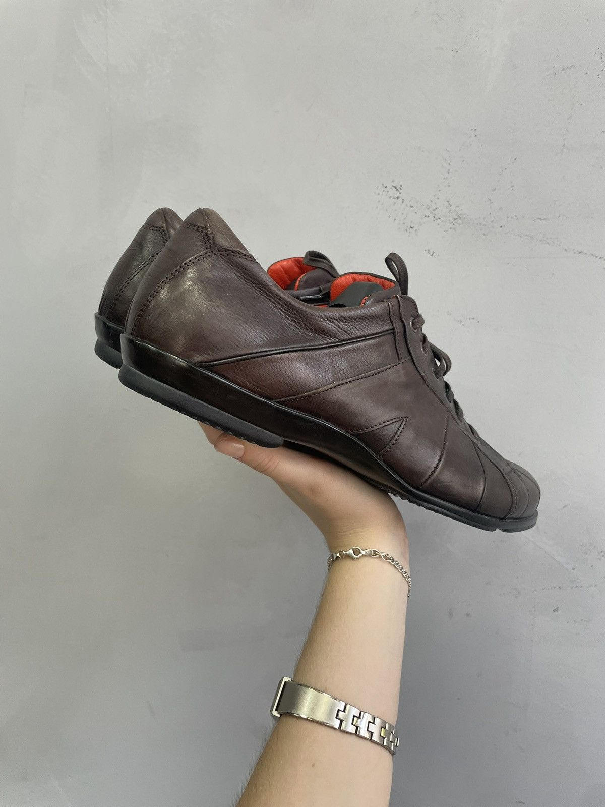 Guidi Gudi style brown leather sneakers retro 2000s low moto y2k Size US 8 / EU 41 - 3 Thumbnail