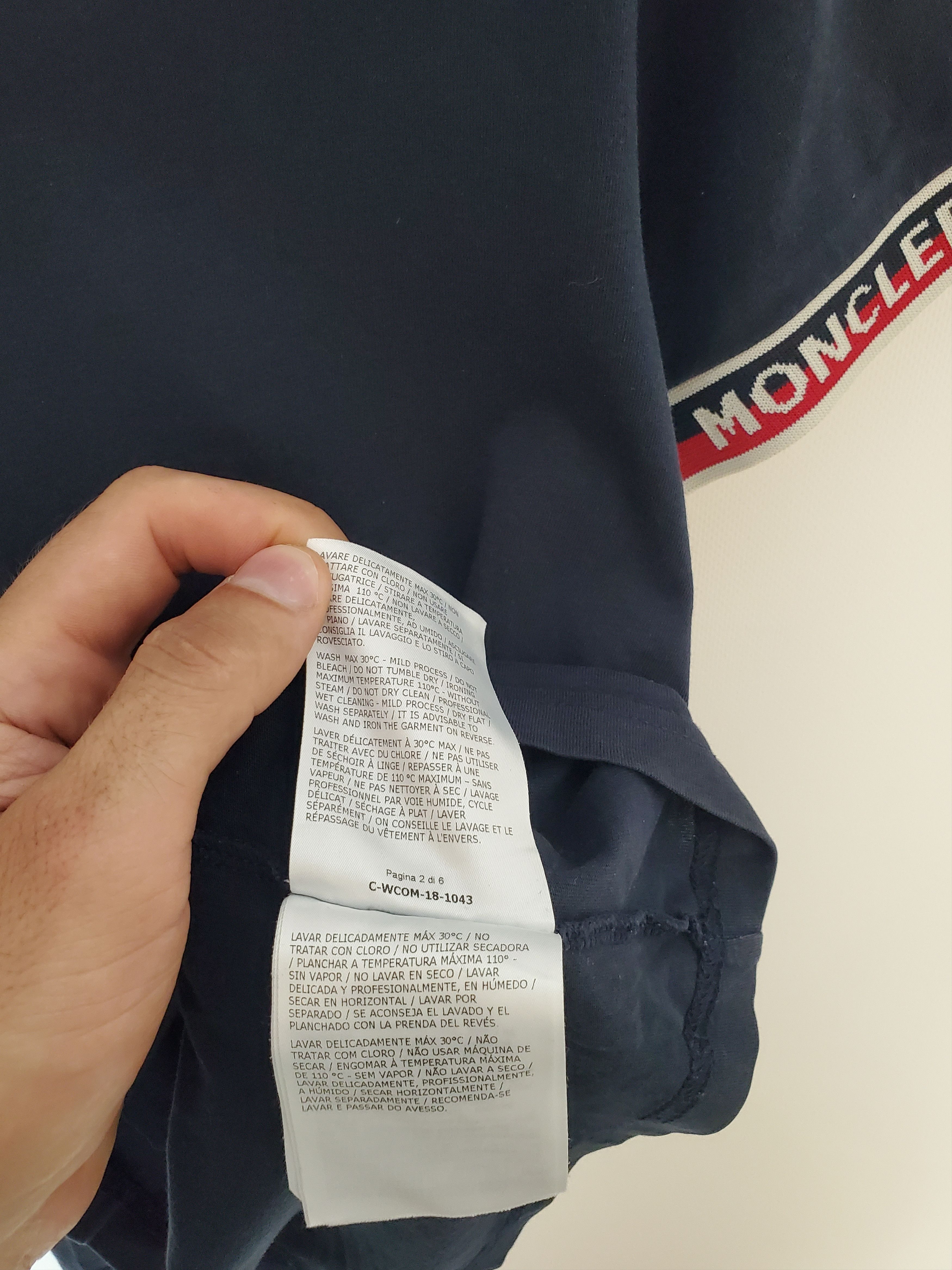 Moncler Moncler Junior Tape Logo Maglia T Shirt Navy 12 Ani 152 cm Size US XXS / EU 40 - 7 Thumbnail