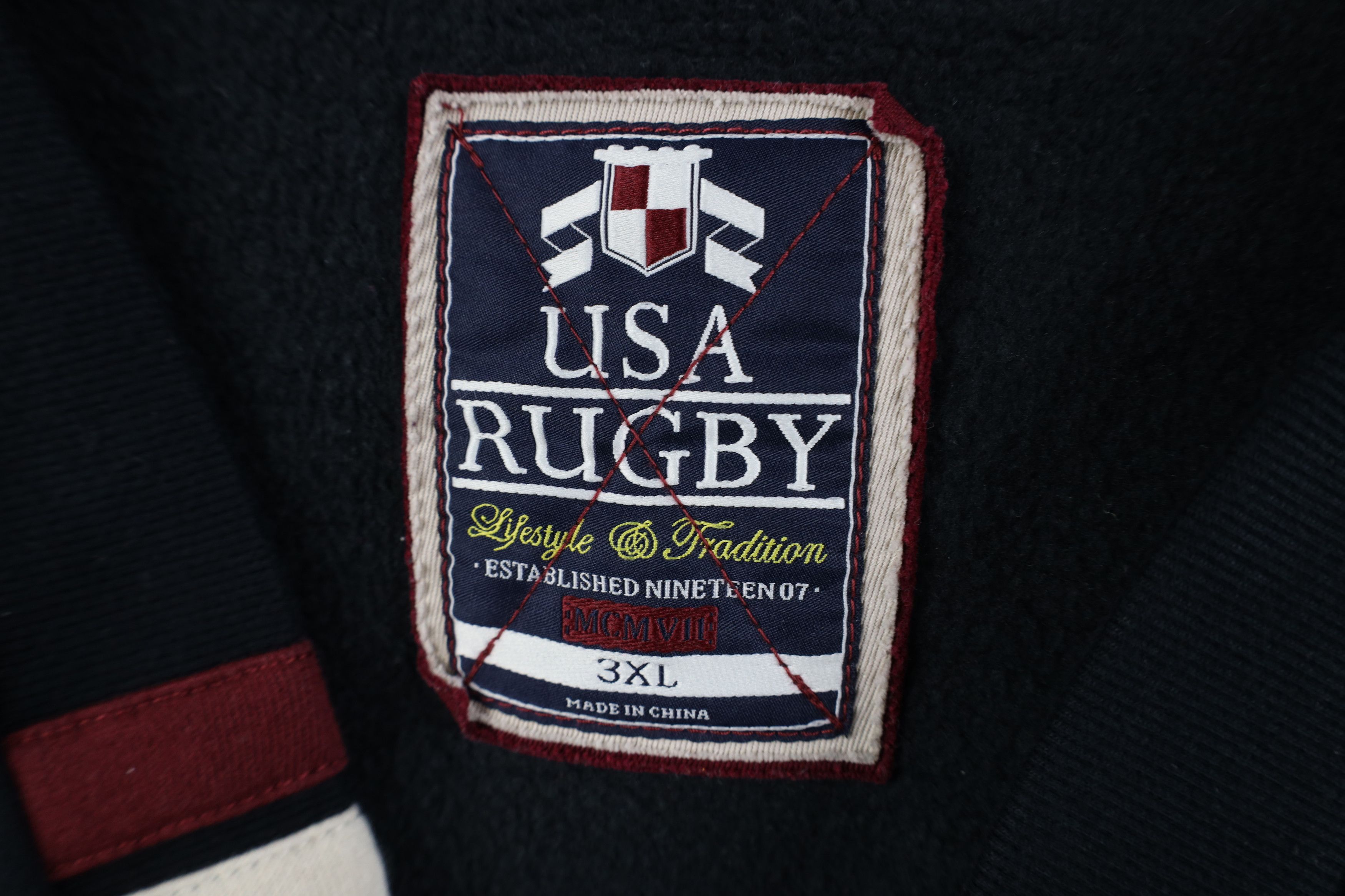 Vintage Y2K Dapper Heavyweight Hooded Rugby Cardigan Sweatshirt Size US XXL / EU 58 / 5 - 6 Thumbnail