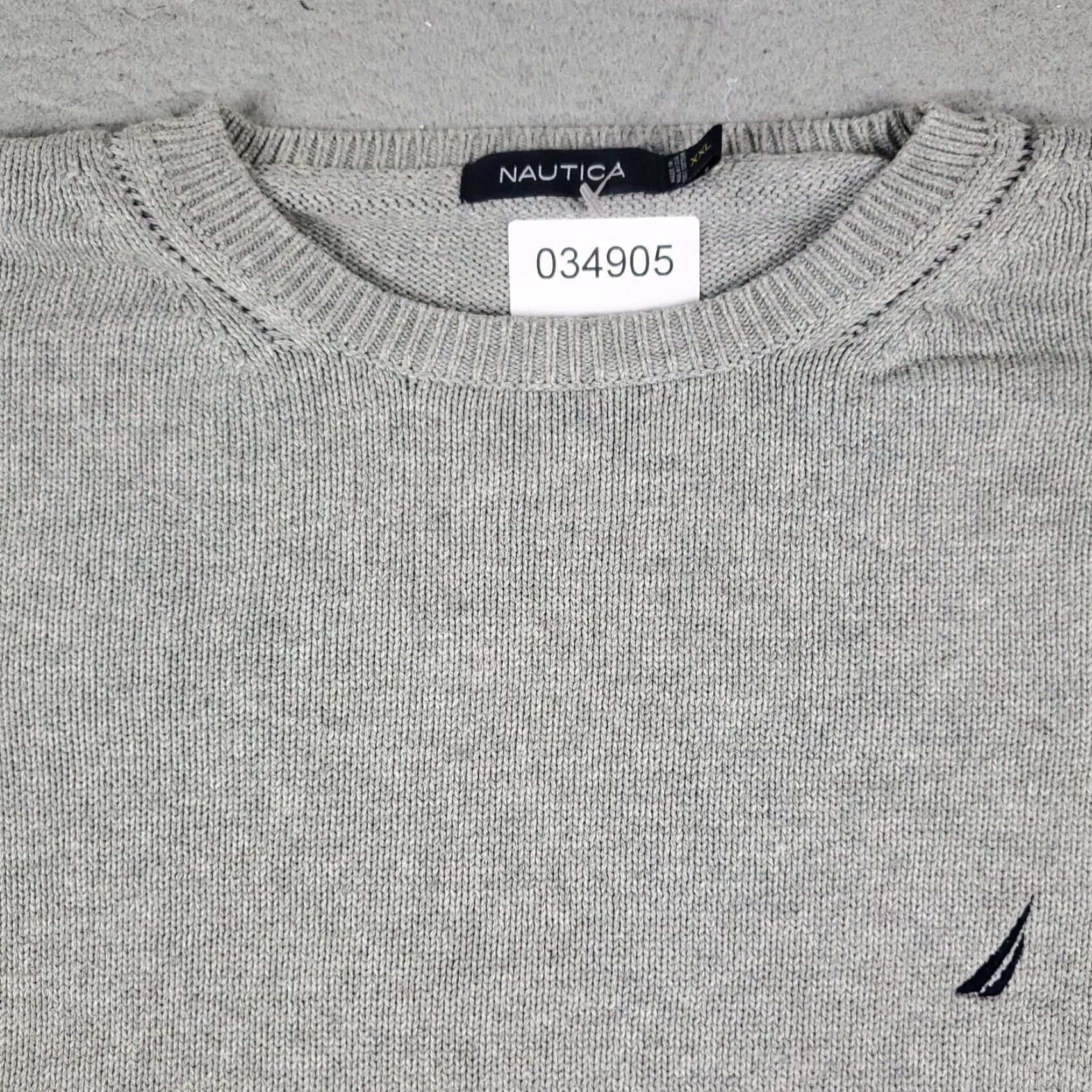Nautica VINTAGE Nautica Sweater Mens Size 2XL Pullover Casual Knit Crew Neck Solid Gray Winter Fall Shirt Size US XXL / EU 58 / 5 - 2 Thumbnail