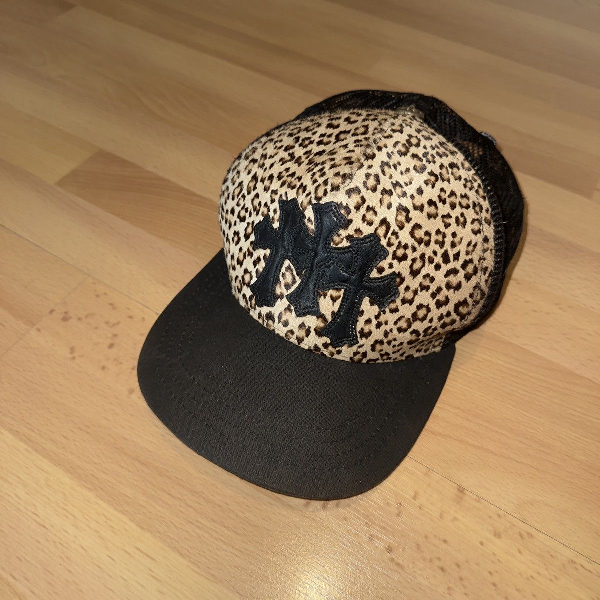 Chrome Hearts Chrome Hearts Leopard Print Hat w/ Leather Cross Patches Size ONE SIZE - 5 Thumbnail