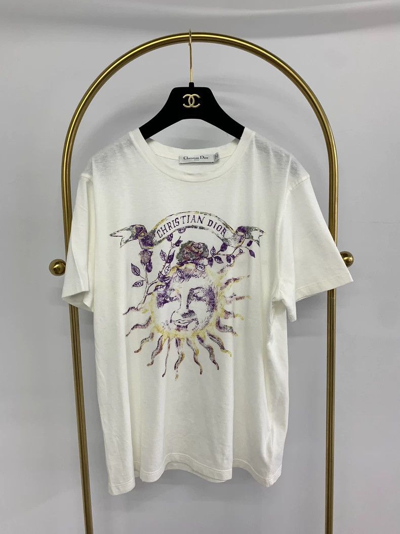 Dior Dior Purple sunflower print short-sleeved T-shirt Size M / US 6-8 / IT 42-44 - 1 Thumbnail