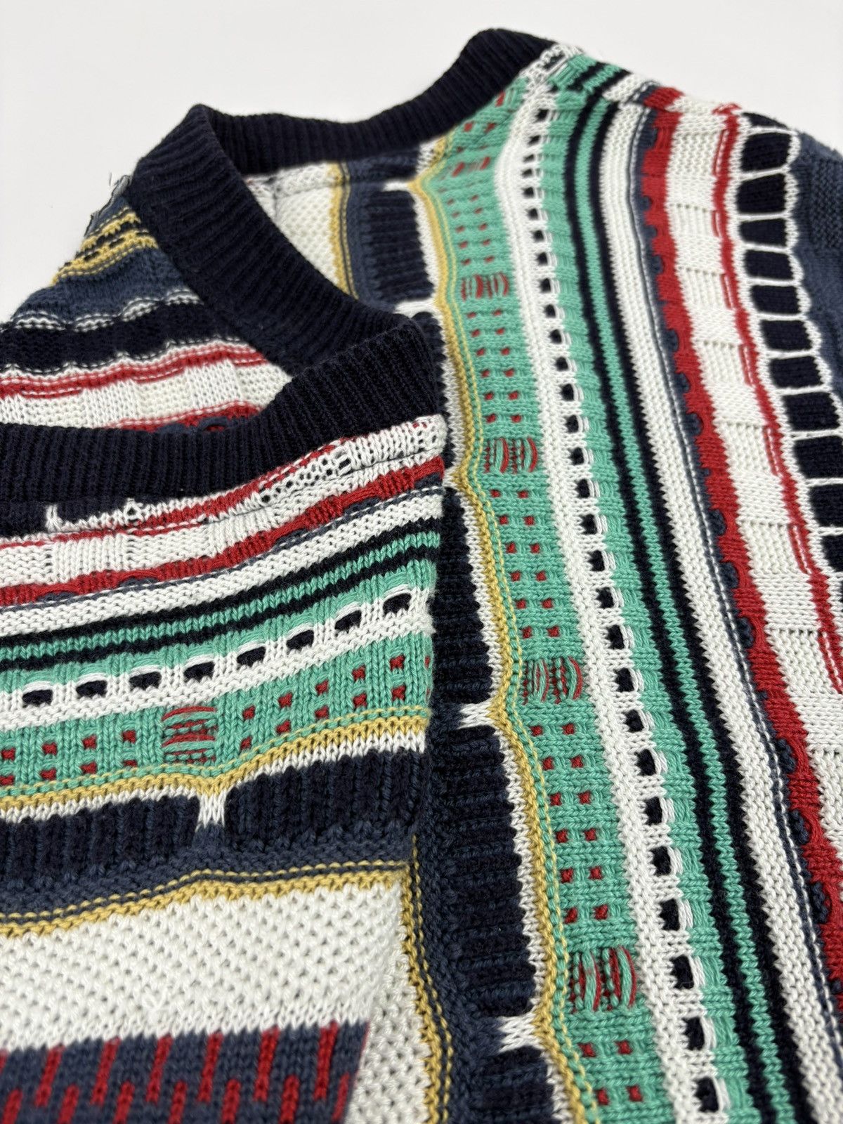 Coogi Rare 80's Archive Hand Knit Cardiagn Biggie Cosby Cable Pullover Jumper Sweater Jacket Size US L / EU 52-54 / 3 - 22 Thumbnail