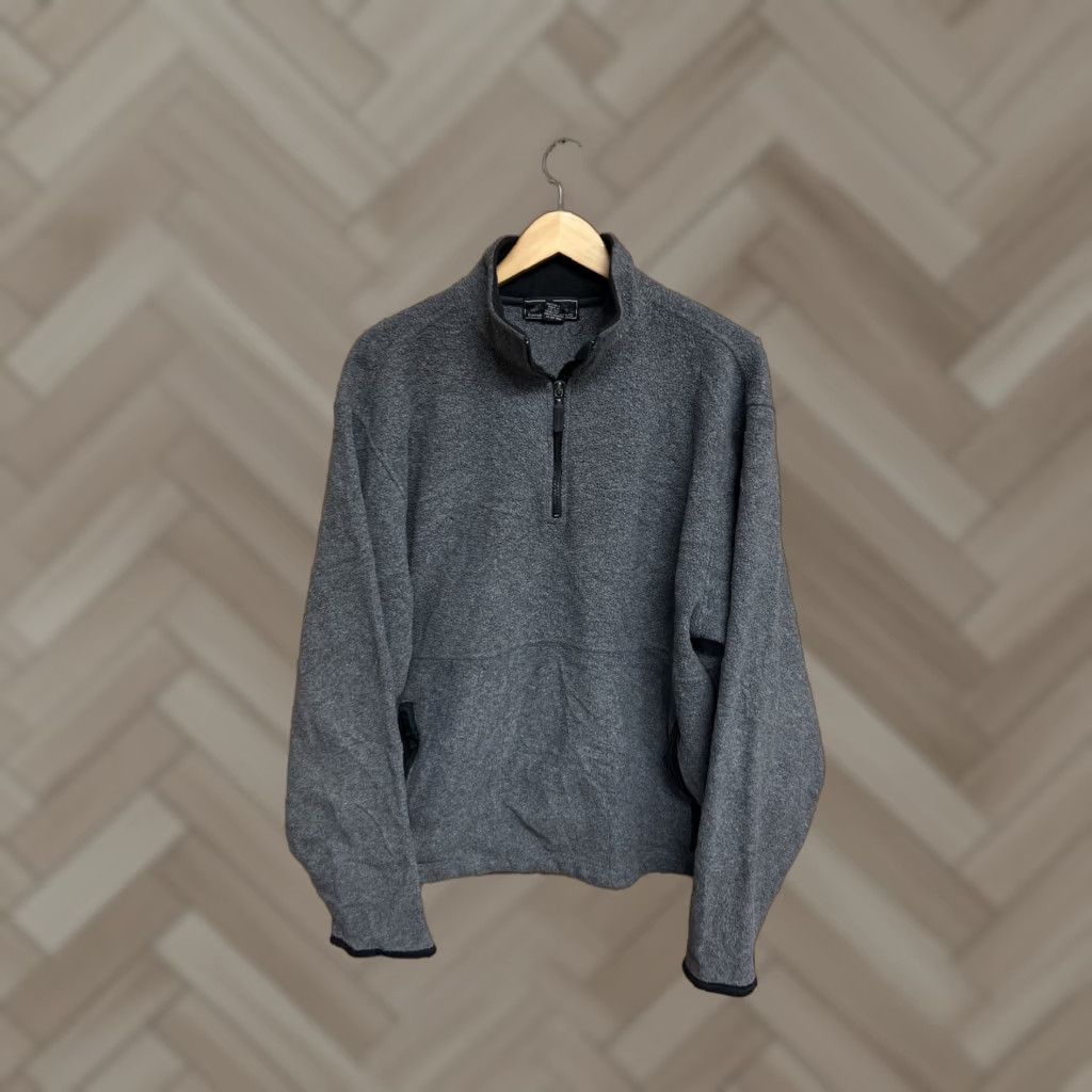 Banana Republic VINTAGE Banana Republic Mens 1/4 Zip Pullover Fleece Sweater XL Gray Mock Neck Pullover Sweatshirt Sweater Mens XL Size US XL / EU 56 / 4 - 1 Thumbnail