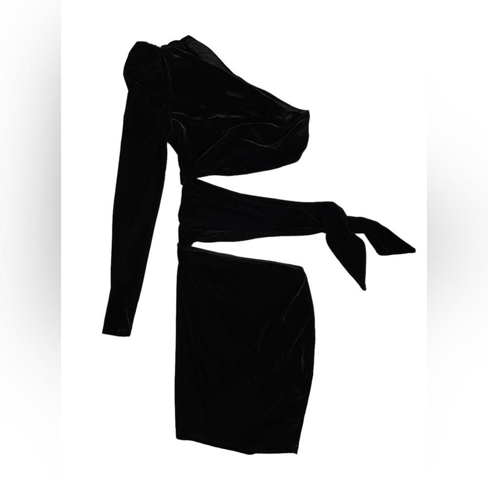 Designer Lovers + Friends l Tessa Velvet Mini Dress in Black XS Size XS / US 0-2 / IT 36-38 - 2 Thumbnail