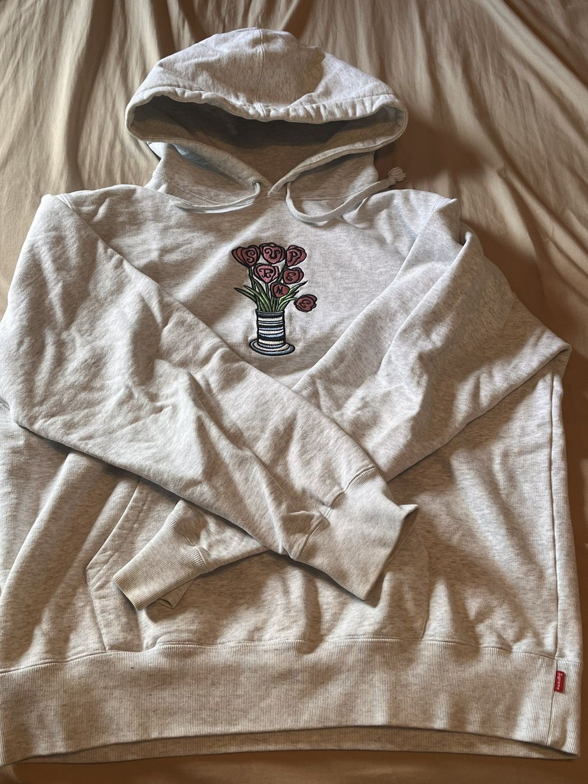 Supreme Flowers Hooded Sweatshirt Black Men's - FW18 - US