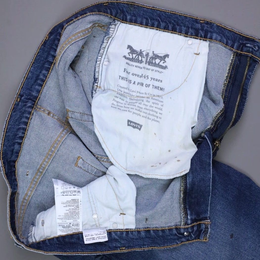 Levi's Levi's 412 Jean Shorts Bermuda 40 Mens Blue Dark Wash Slim Fit 8" Inseam Jeans Shorts Casual Men Size US 40 / EU 56 - 4 Thumbnail
