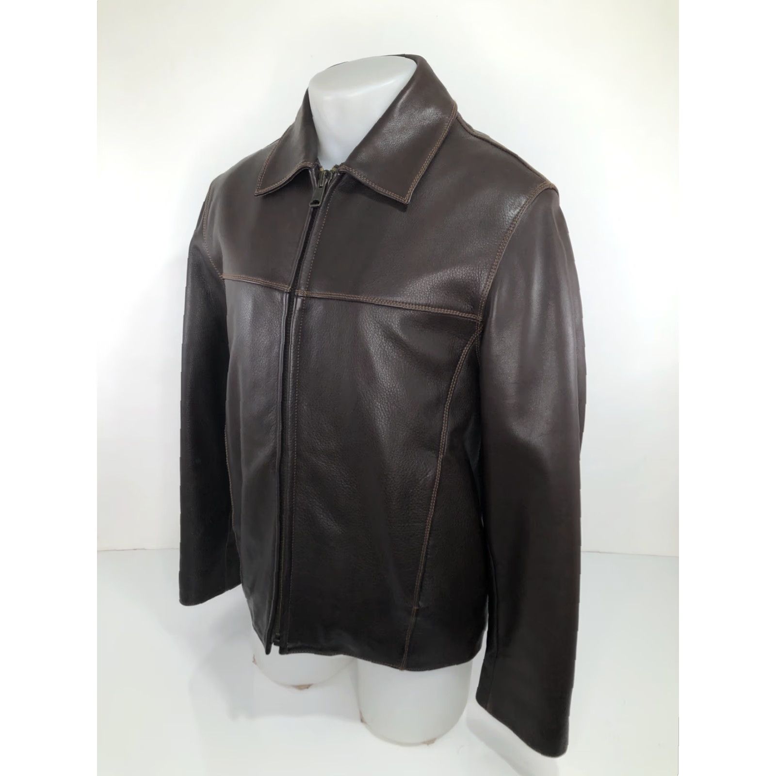 Vintage MARC NEW YORK Mens S LEATHER BOMBER FLIGHT Heavy Jacket EXCELLENT Brown Jacket Bomber Mens S Leather Size US S / EU 44-46 / 1 - 3 Thumbnail