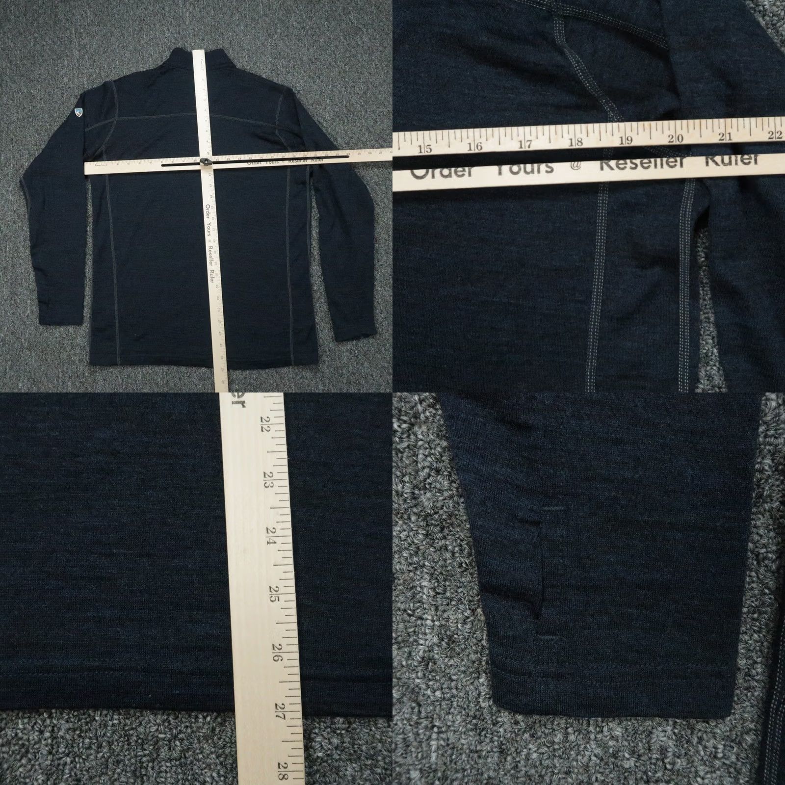 Layer 8 Kuhl Sweater Mens Medium Blue Quarter Zip Merino Wool Mid Layer Size US M / EU 48-50 / 2 - 8 Thumbnail