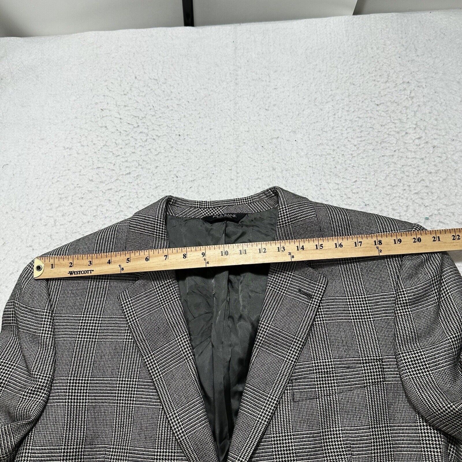 Jos. A. Bank Jos A Bank Men's 44L Silk Camel Hair Houndstooth Suit Jacket Size 44L - 15 Thumbnail