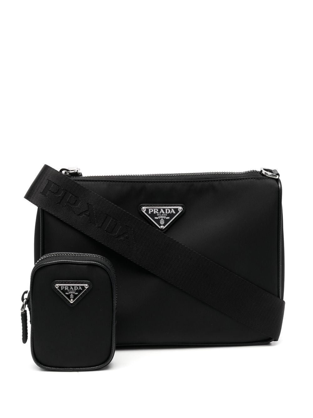 Prada RE-NYLON AND SAFFIANO LEATHER SHOULDER BAG Size ONE SIZE - 1 Thumbnail