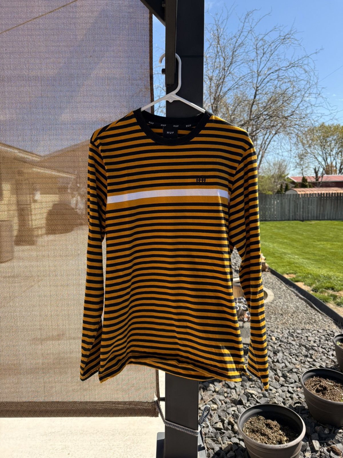Huf × Vintage HUF Black & Yellow Striped Long Sleeve Size US M / EU 48-50 / 2 - 1 Thumbnail