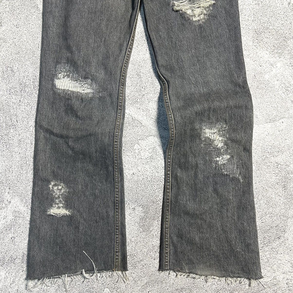 RIPVANWINKLE RIPVANWINKLE Crazy Disstressed Flared Denim Size US 31 - 22 Thumbnail