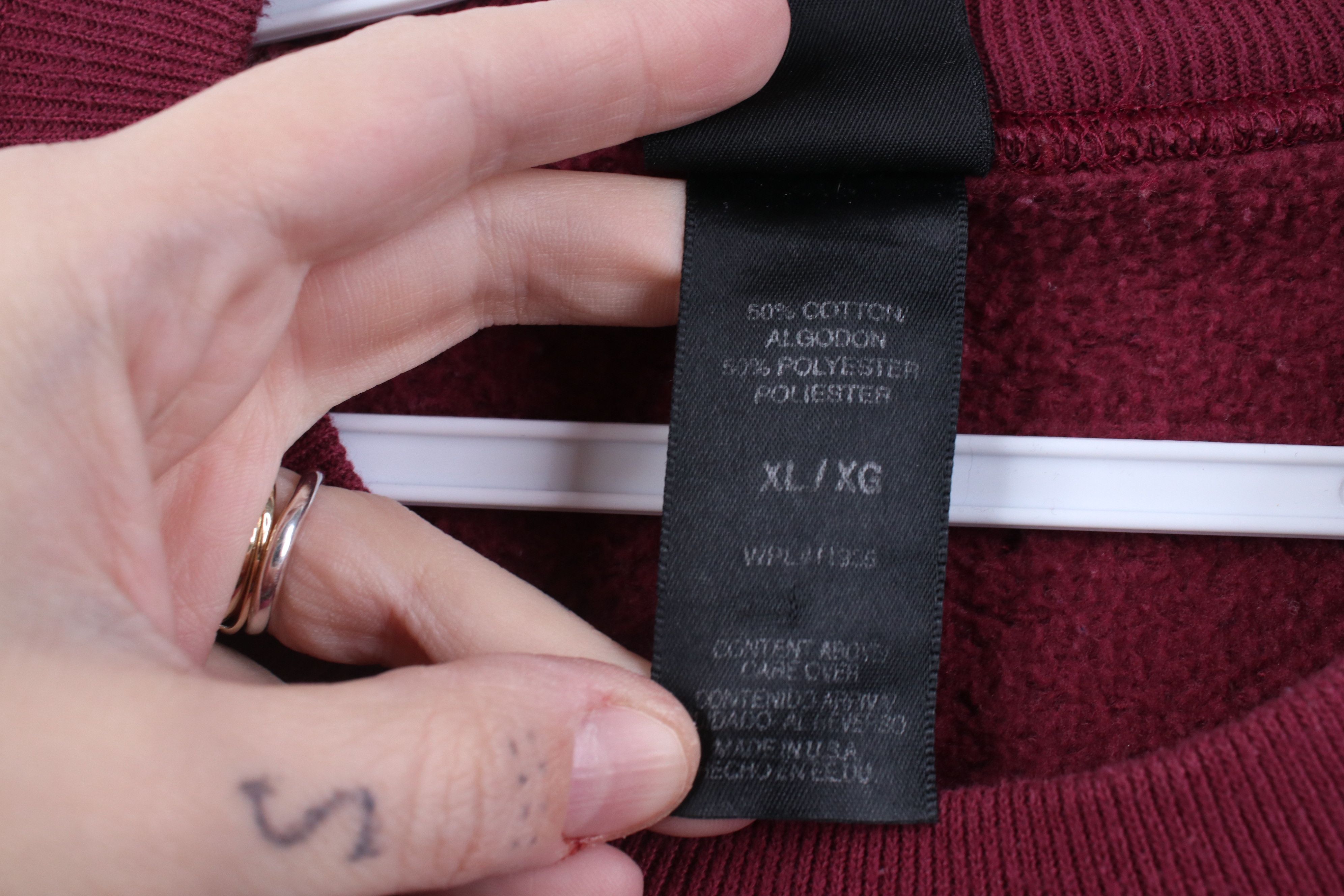 Vintage Vintage 90s USA Olympics Crewneck Sweatshirt Burgundy USA Size US XL / EU 56 / 4 - 7 Thumbnail