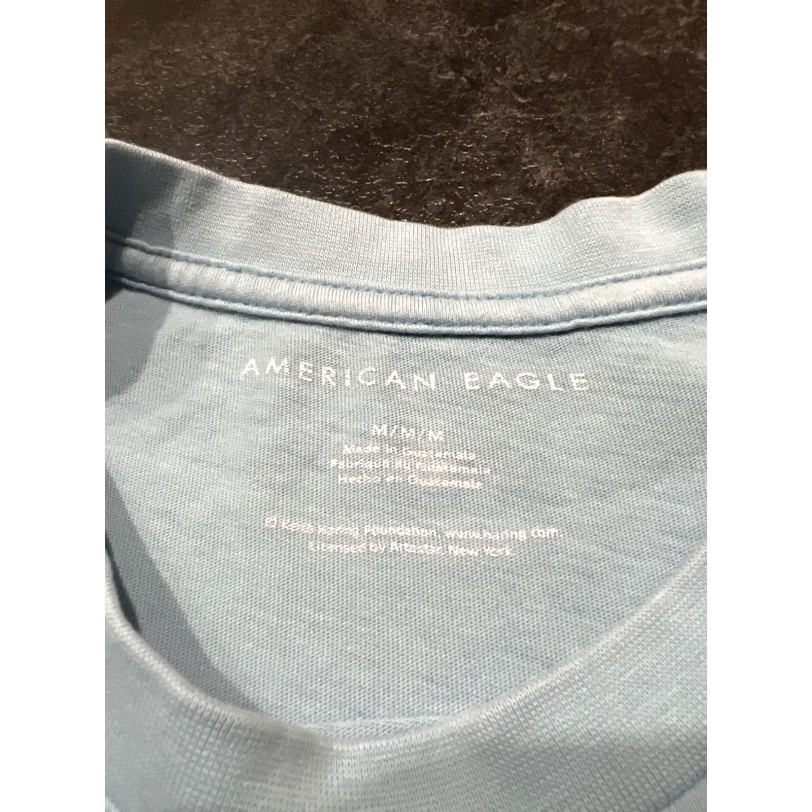 American Eagle Outfitters American Eagle Outfitters T-Shirt Men Short Sleeve Graphic Print Crew Neck Color Blue Size M Size US M / EU 48-50 / 2 - 6 Thumbnail