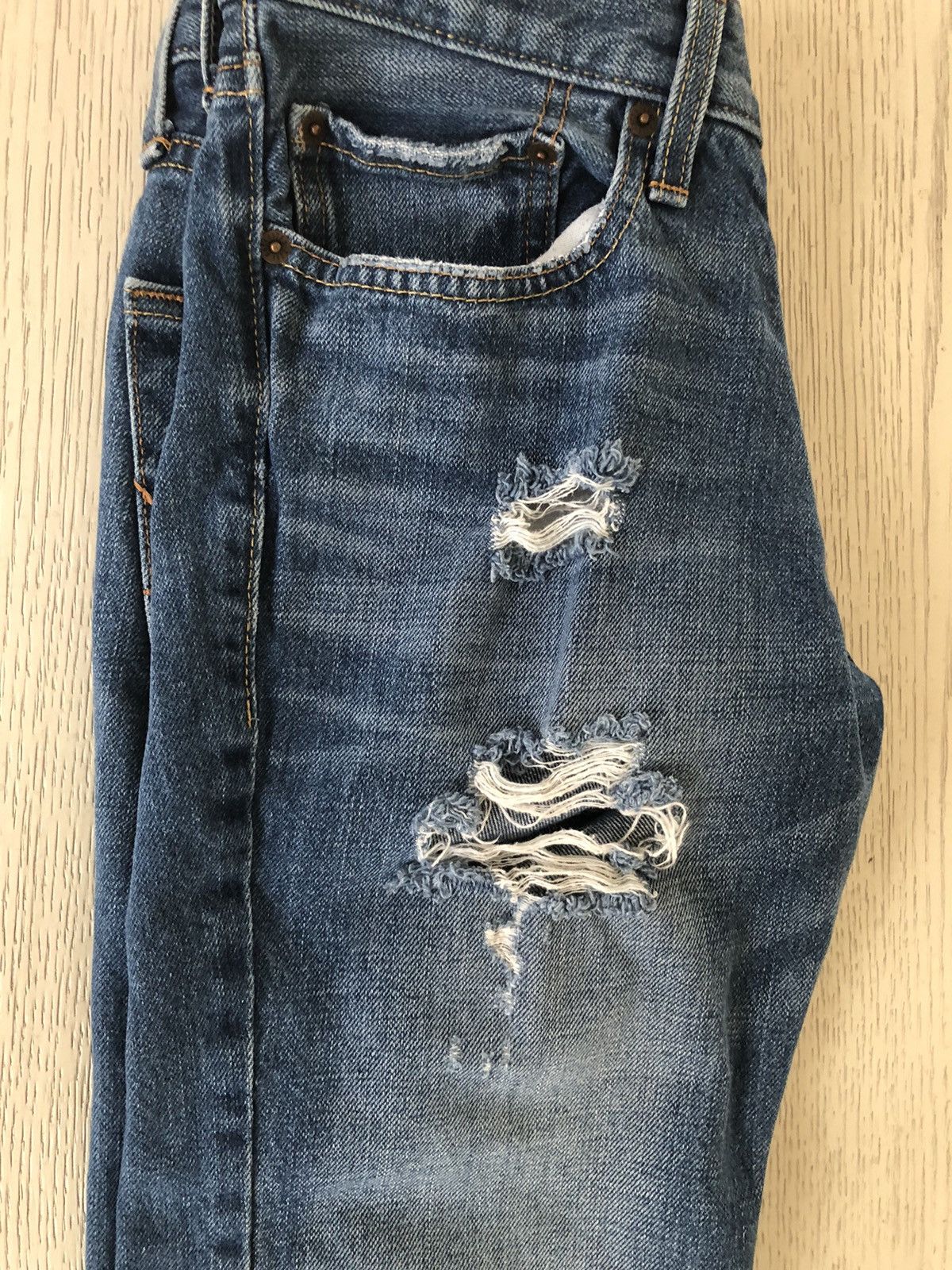 Hollister blue distressed hollister slim straight jeans 28 x 30 men’s Size US 28 / EU 44 - 3 Thumbnail