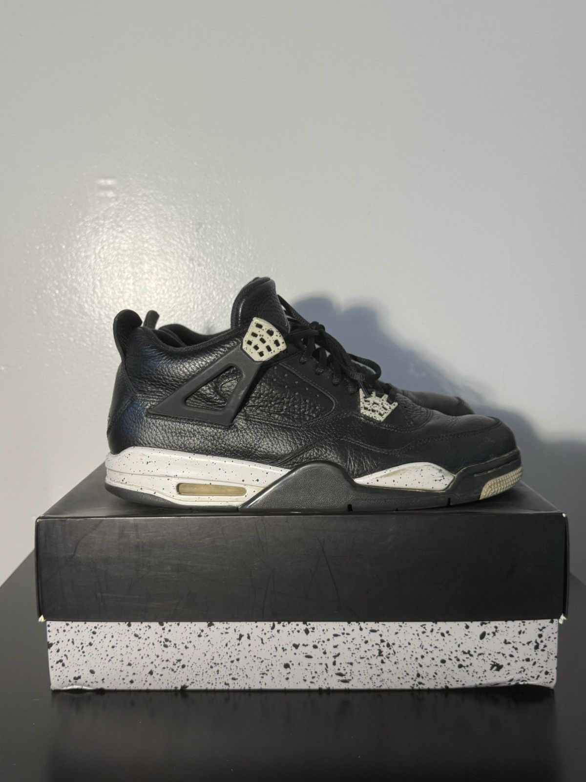 Jordan Brand Air Jordan 4 Retro LS Oreo 11.5 2015 Size US 11.5 / EU 44-45 - 4 Thumbnail