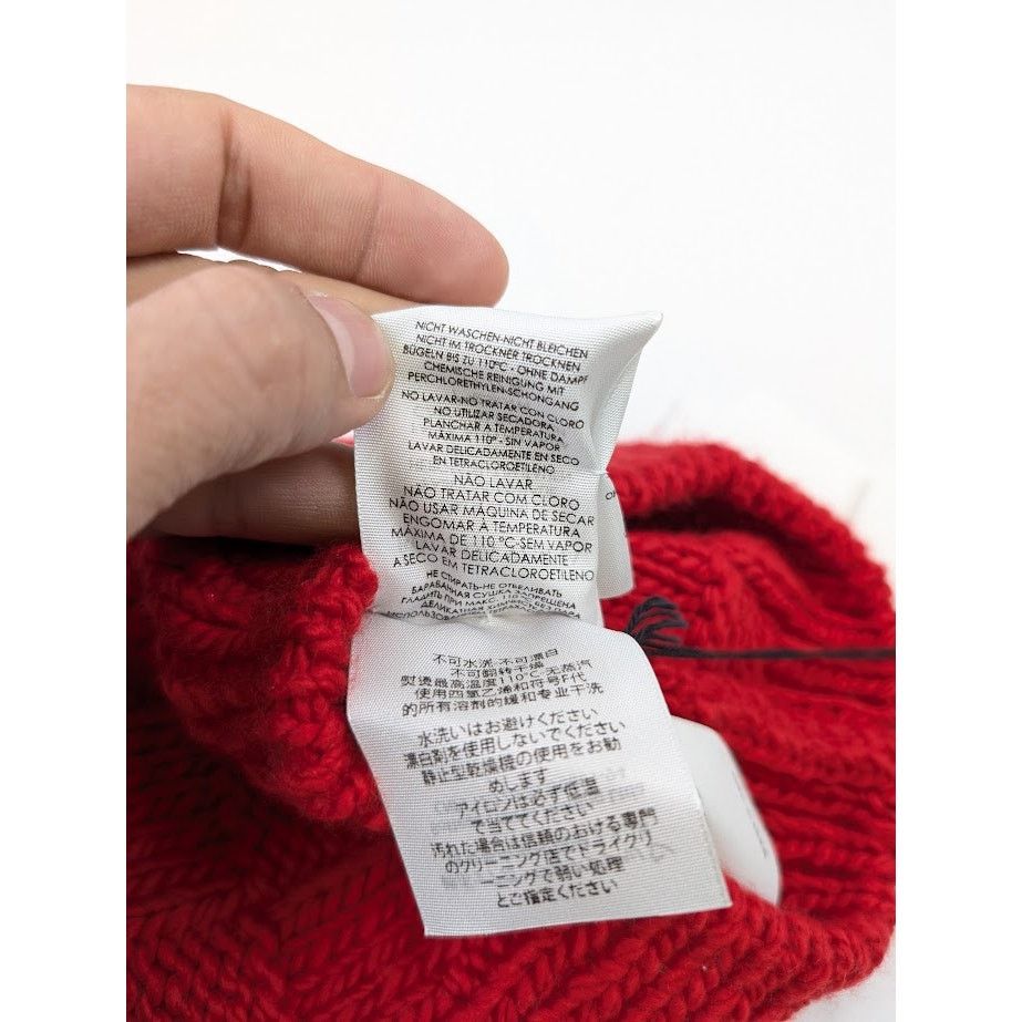 Bottega Veneta o1rshd1 Size: M / HandKnit Wool Square Beanie/Hat in Red Size ONE SIZE - 14 Thumbnail