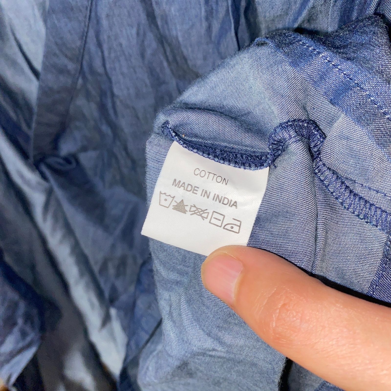 Other Eshakti Blue Chambray Denim Puff Sleeve Wrap Top 10 Medium Size M / US 6-8 / IT 42-44 - 7 Thumbnail