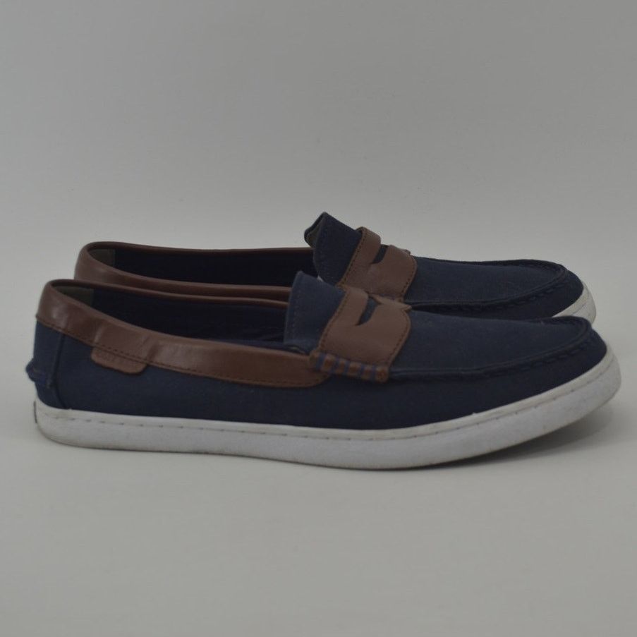 Cole Haan Cole Haan Nantucket Loafer Navy Blue Canvas Sneakers Sz 10M Size US 10 / EU 43 - 2 Thumbnail