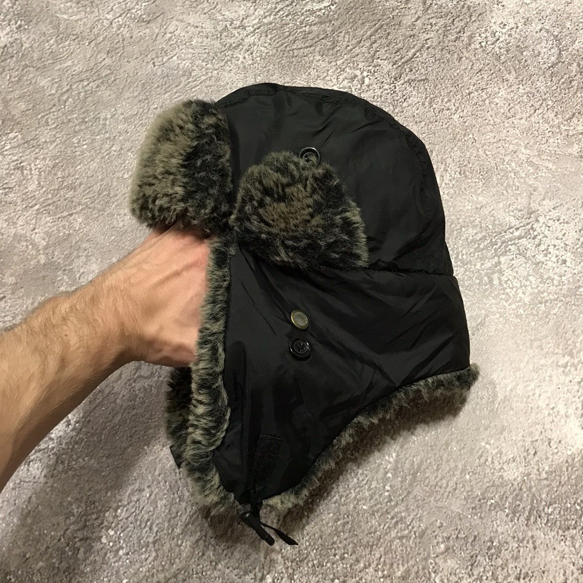 Vintage Vintage 90s Mohair Beanie Fuzzy Knit Hat Grunge Alt Logo OS Size ONE SIZE - 2 Thumbnail