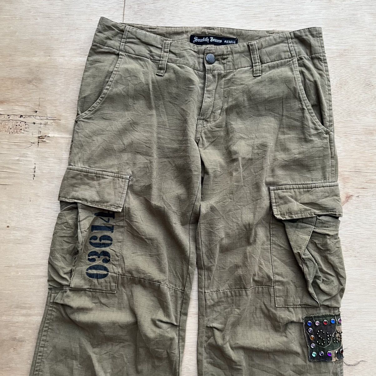 Japanese Brand SNATCH JEANS #03614 VINTAGE CARGO Y2K like GOA JAPAN Size 30" / US 8 / IT 44 - 2 Thumbnail