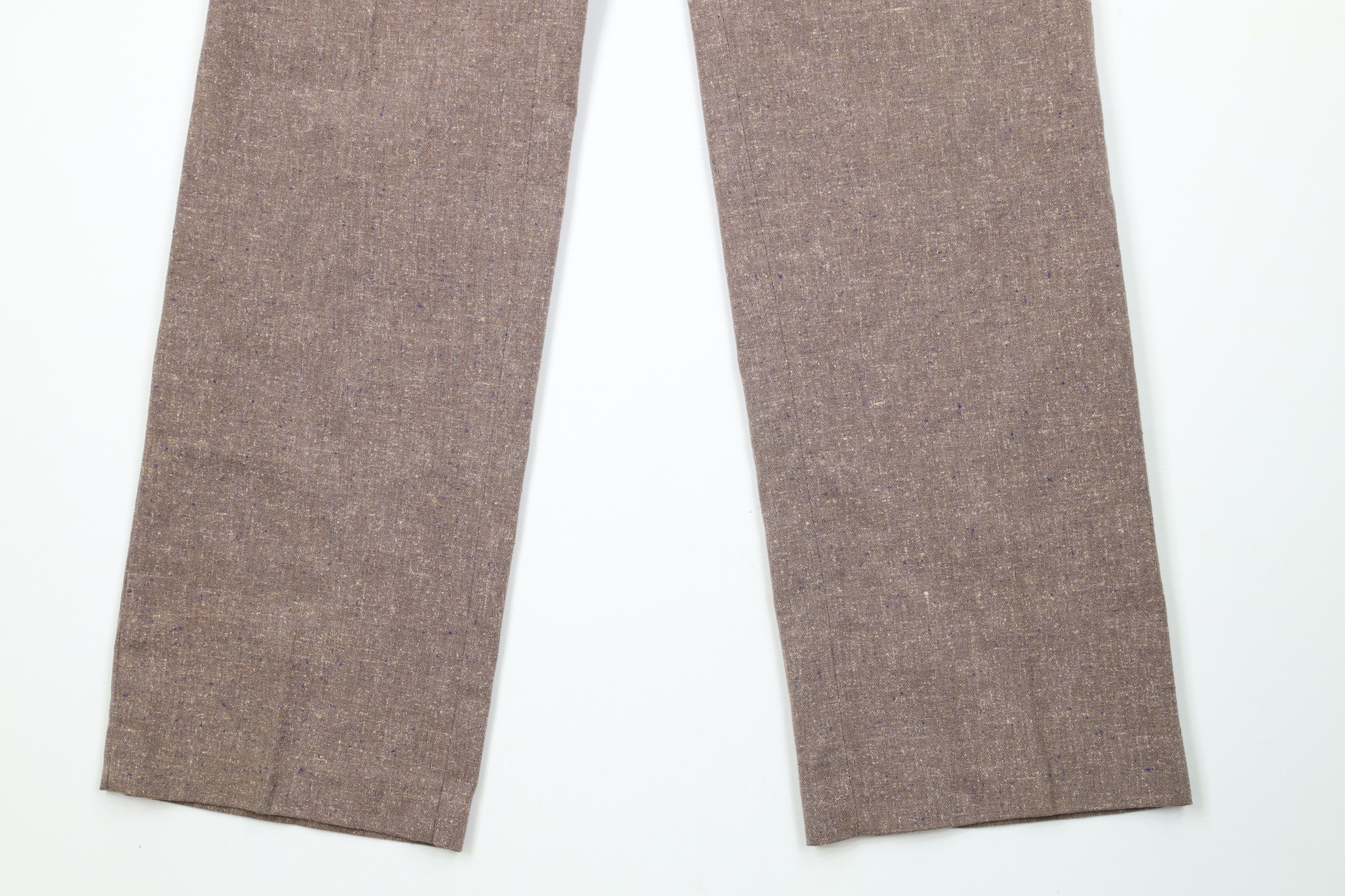 Vintage Vintage 60s Rockabilly Tweed Wide Leg Chino Pants Purple USA Size US 28 / EU 44 - 4 Thumbnail