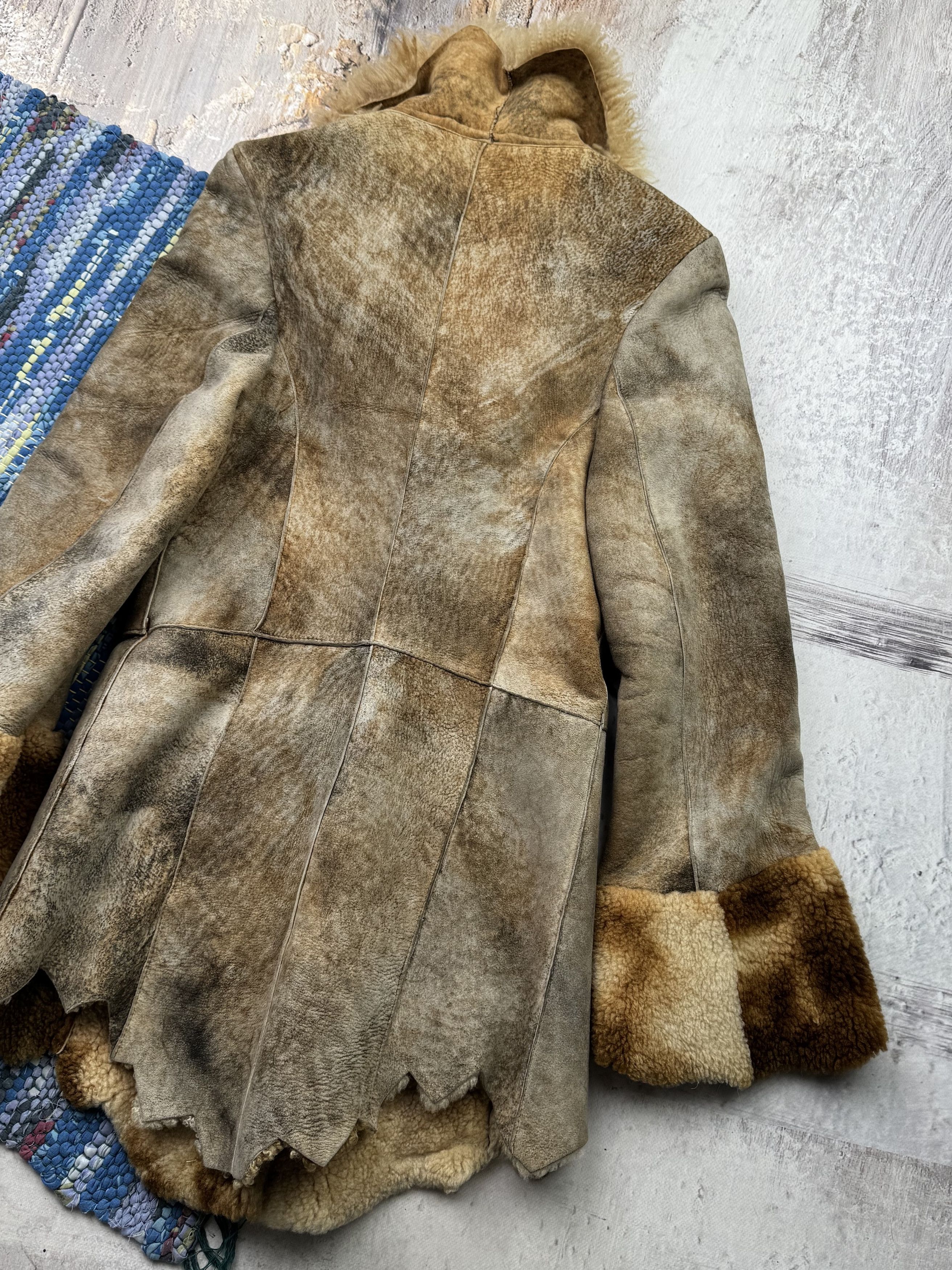 Vintage Vintage Real Sheepskin Faded Jacket A678D15(466) Size XS / US 0-2 / IT 36-38 - 13 Thumbnail