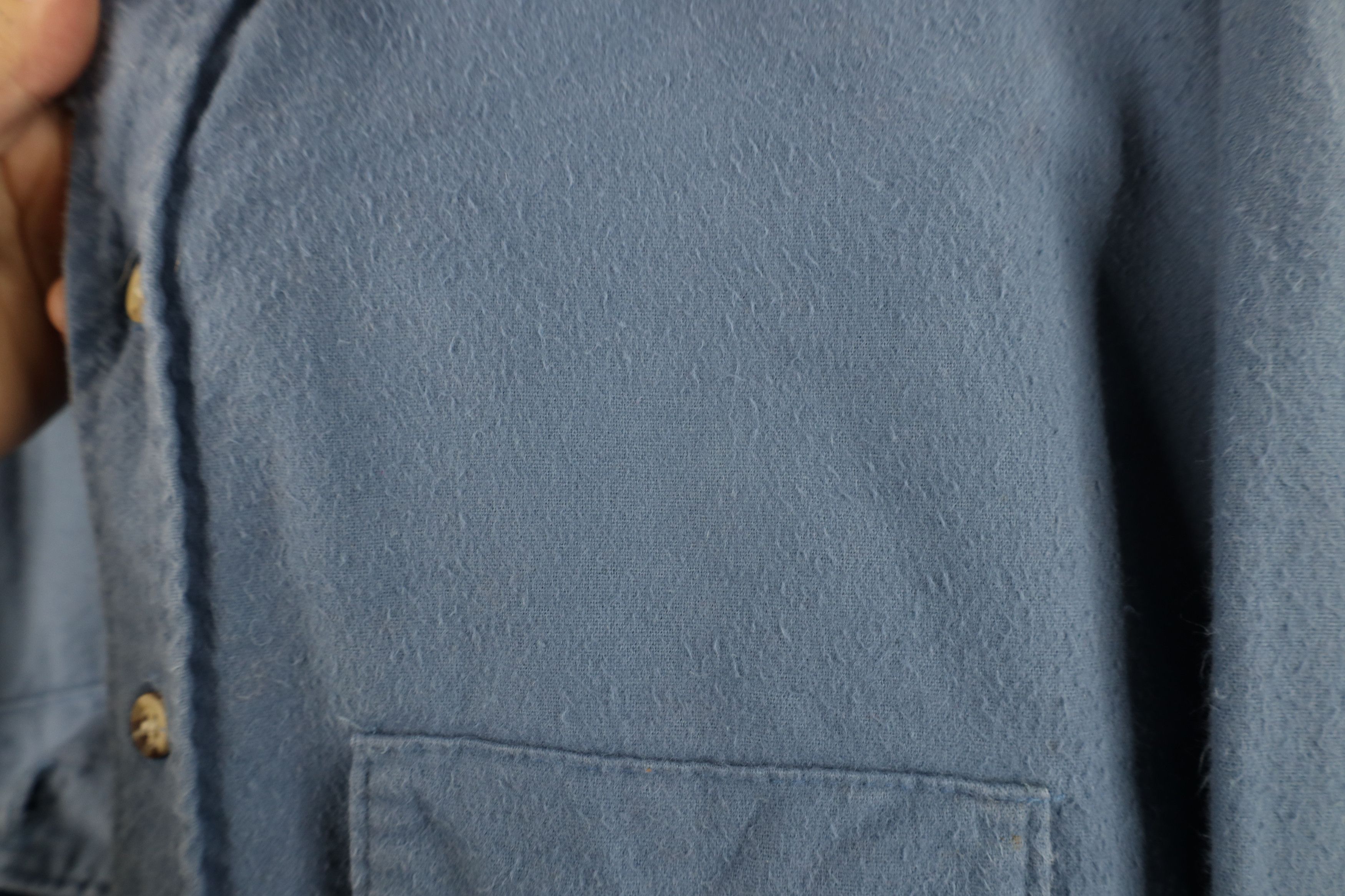FiveBrother Vintage 90s Five Brother Chamois Cloth Button Shirt Blue USA Size US XXL / EU 58 / 5 - 7 Thumbnail