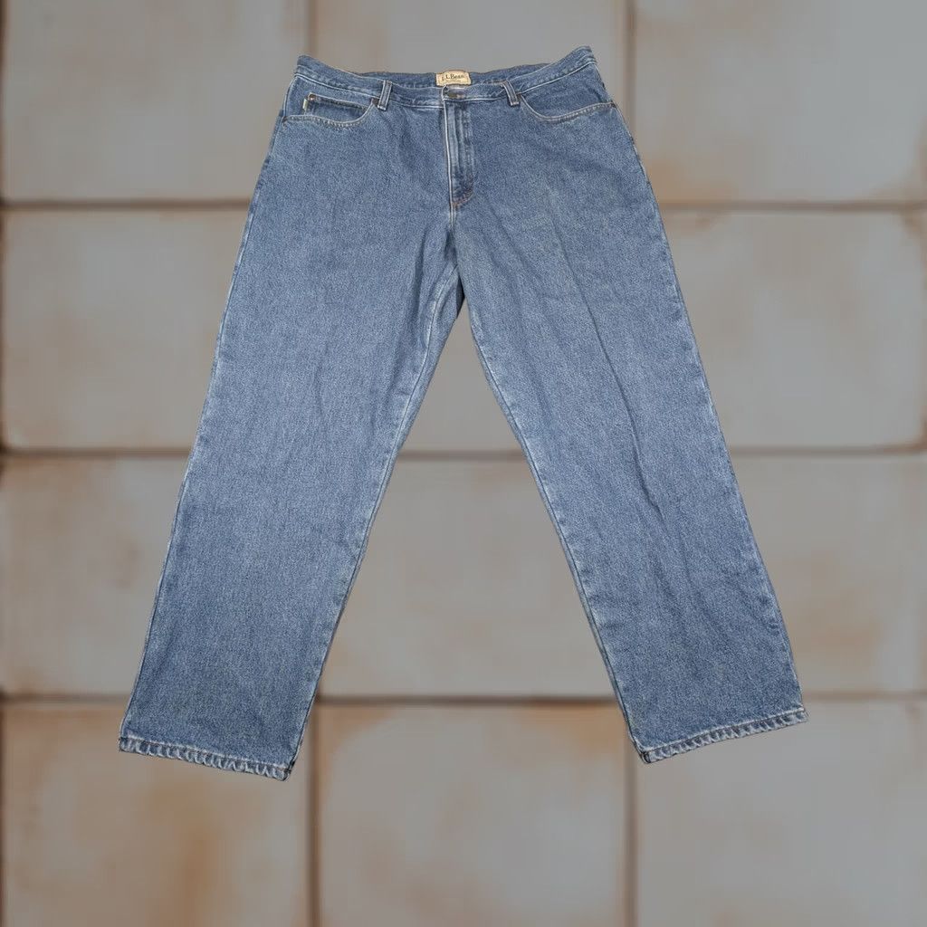 Vintage L.L.Bean Jeans Mens 40x32 Blue Relaxed Fit Flannel Lined Warm Denim Pants Shirt Category: Jeans (Body) Size US 40 / EU 56 - 1 Thumbnail