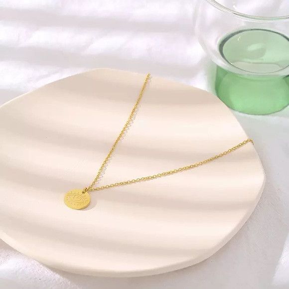 Other Stainless Steel Round Eye Pendant Necklace Size ONE SIZE - 4 Thumbnail