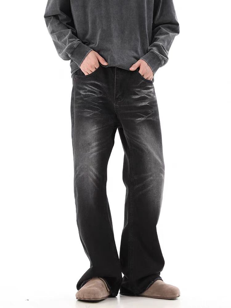 Jean Rinse-Washed Black Relaxed Fit Jeans Size US 32 / EU 48 - 1 Thumbnail
