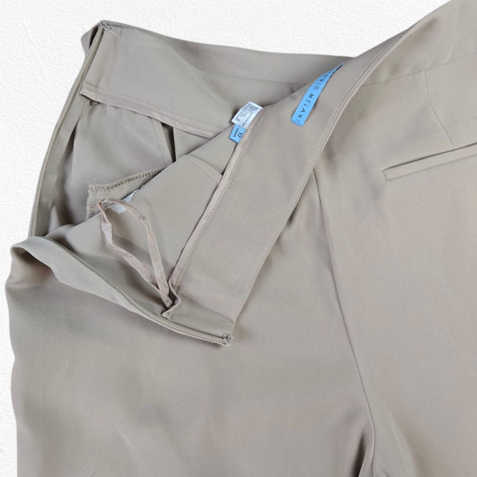 Other Beige High Rise Belted Dress Pants Size 12 Size 34" / US 12 / IT 48 - 9 Thumbnail