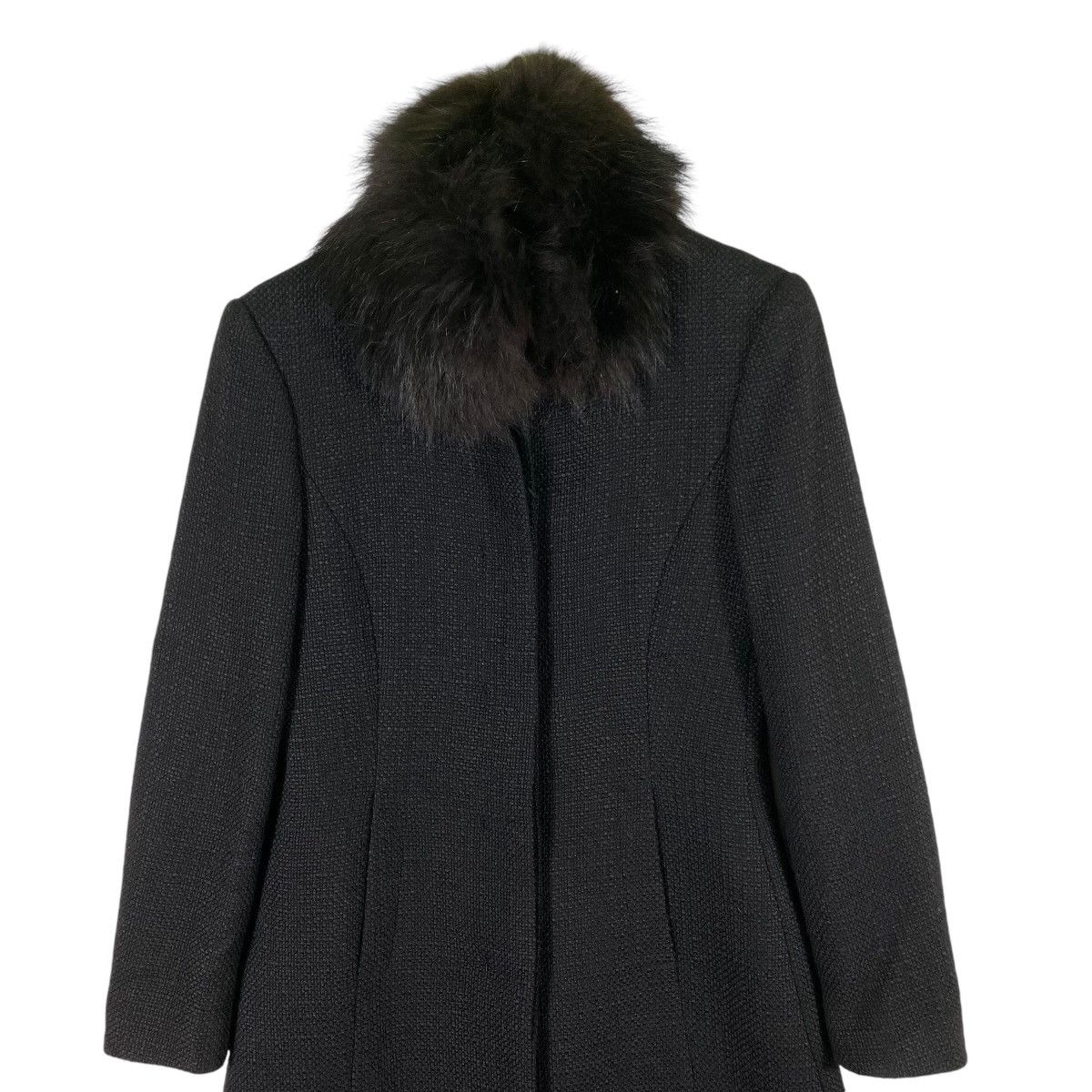 Versace × Versus Versace Vintage Versus Versace Fur Collar Long Button Jacket Size S / US 4 / IT 40 - 4 Thumbnail