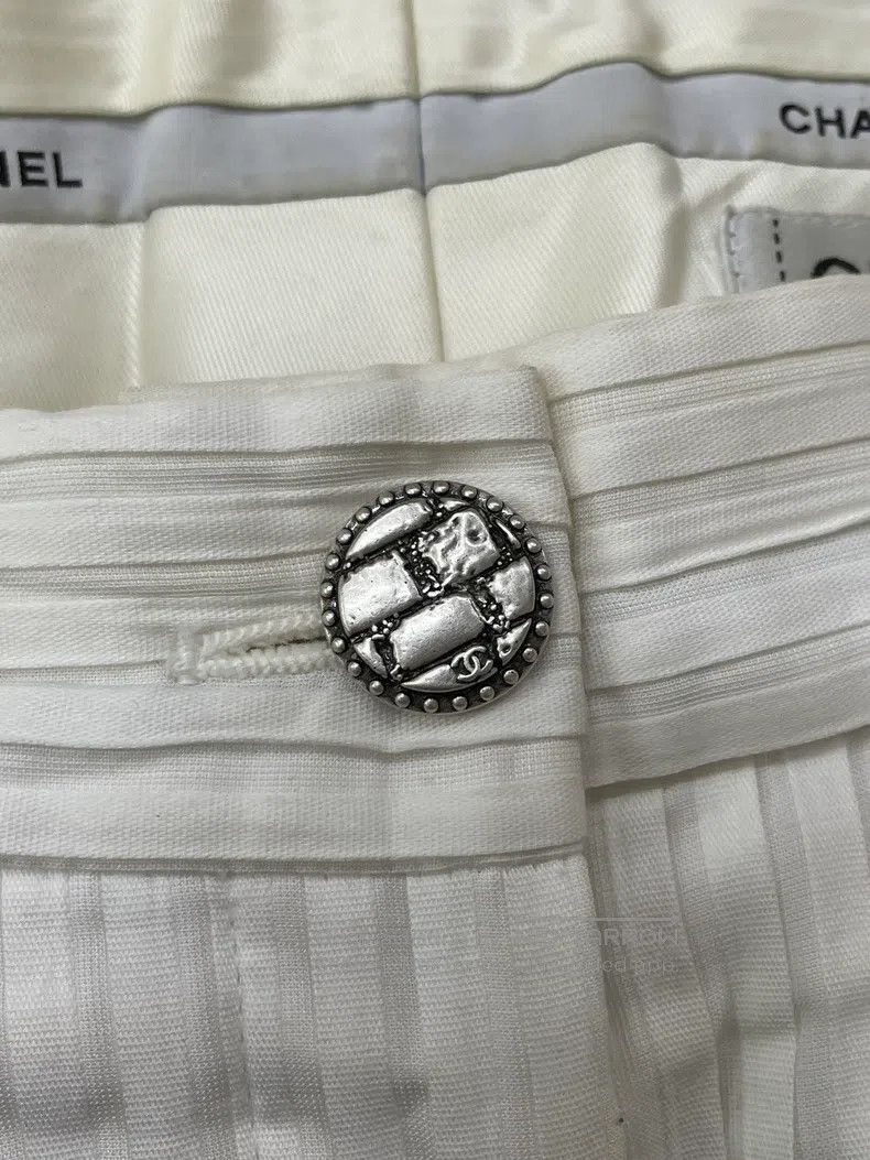 Chanel Chanel White vertical striped shorts Size 26" / US 2 / IT 38 - 3 Thumbnail