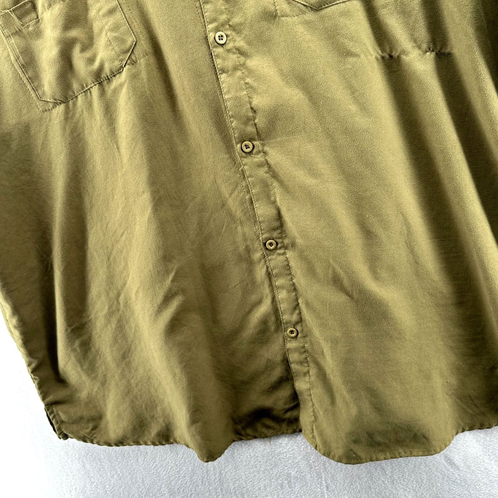 Vintage F. H. David Button-Up Shirt Green Men's 2XL Collared Short Sleeve Shirt Button-Up Casual Classic Size US XXL / EU 58 / 5 - 5 Thumbnail