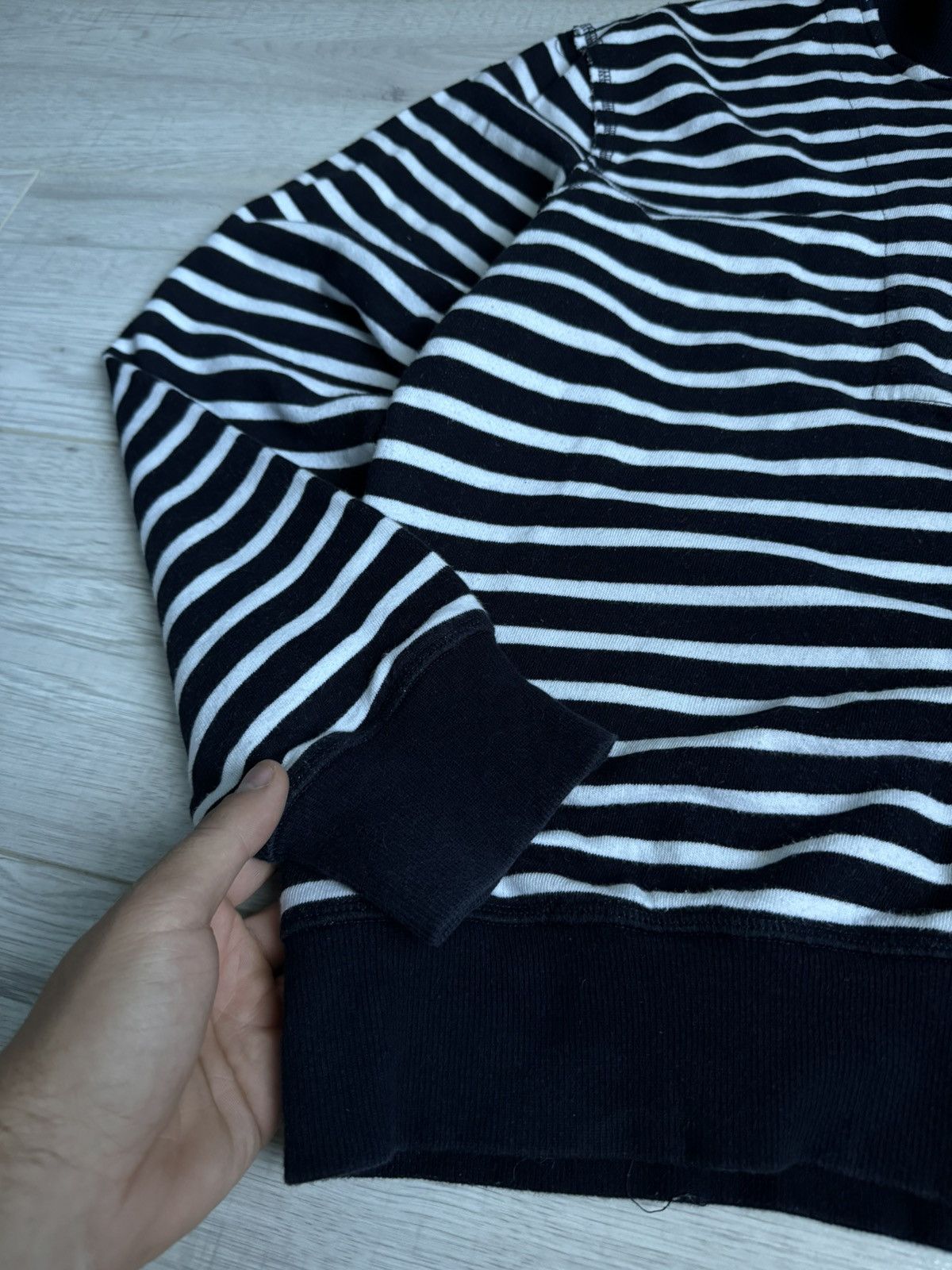 Dolce & Gabbana × Vintage Vintage Dolce & Gabbana 1/2 zip up sweater striped shirt Size US L / EU 52-54 / 3 - 3 Thumbnail