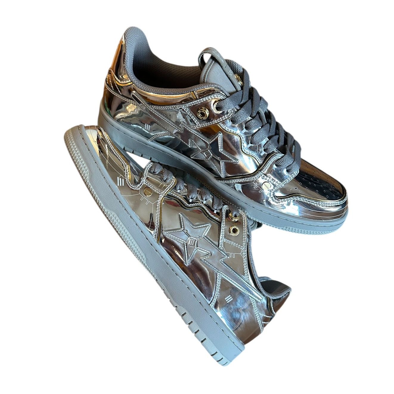 Bape 10 Brand New Bape X Hajime Sorayama Silver Sk8 Sta Size US 10 / EU 43 - 5 Thumbnail
