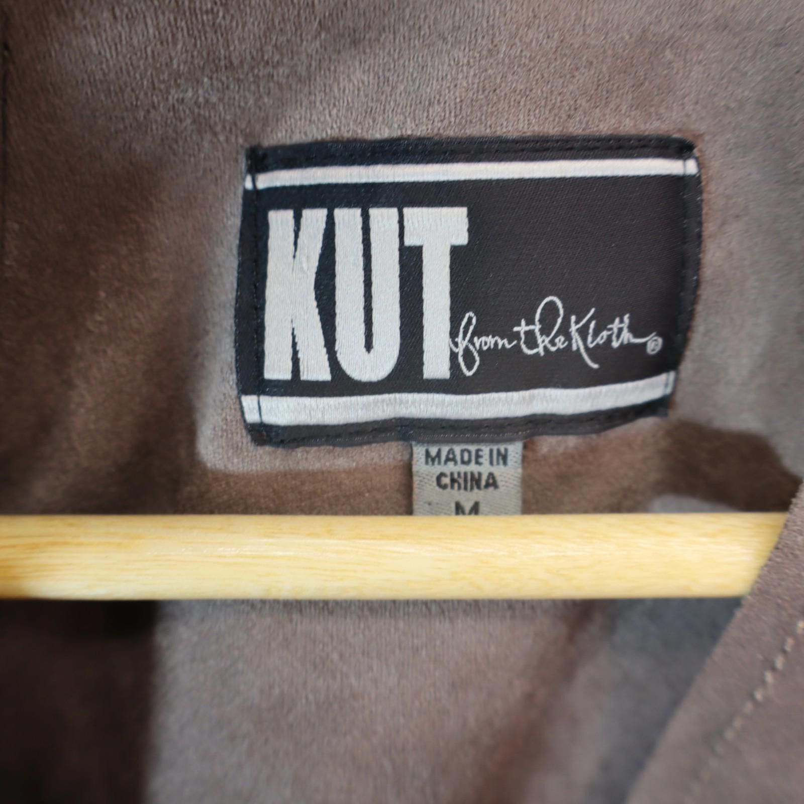 Other KUT Brown Tayanita Faux Suede Jacket OpenFront Draped Medium Size M / US 6-8 / IT 42-44 - 5 Thumbnail