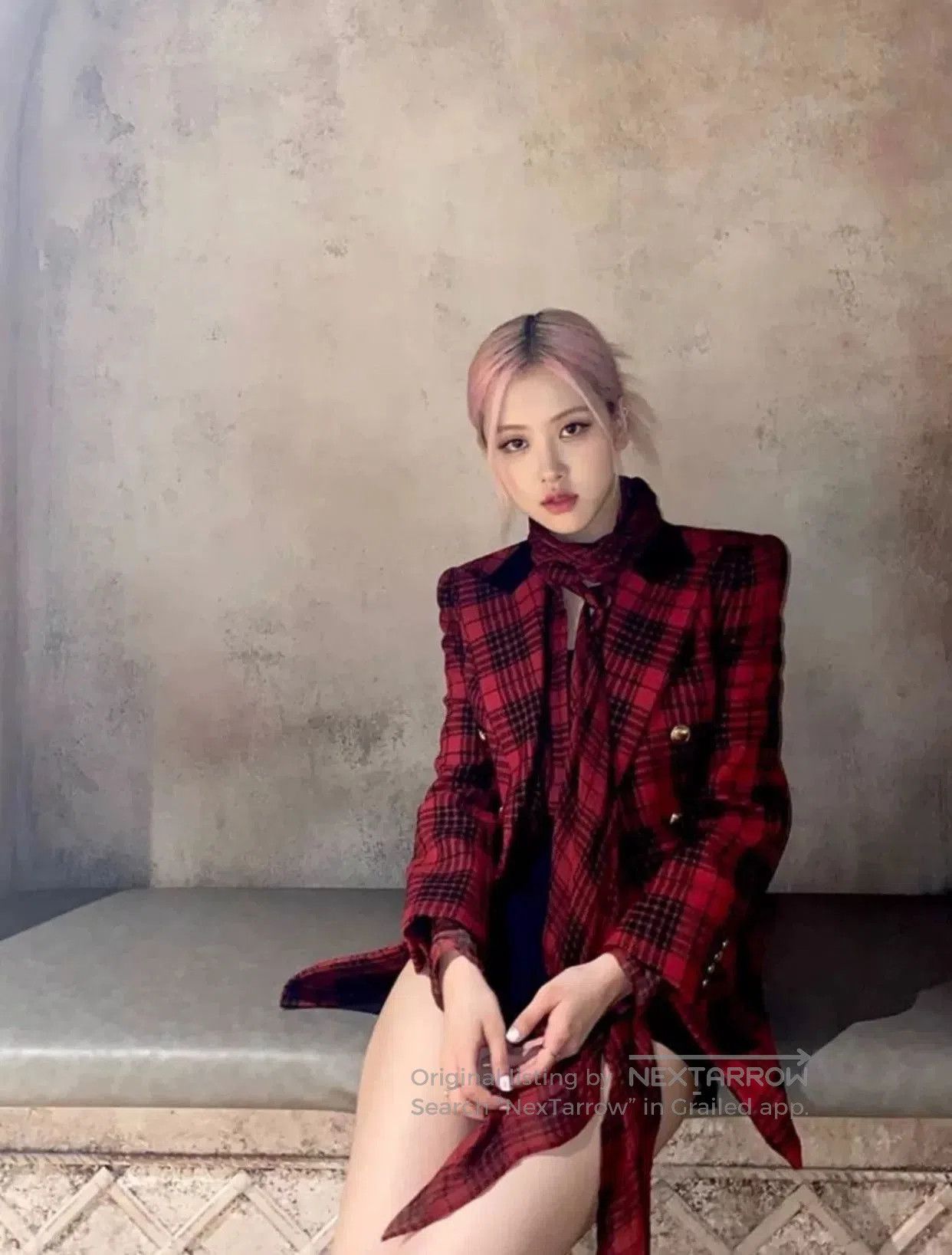 Saint Laurent Paris Saint Laurent Red Plaid Blazer. Size S / US 4 / IT 40 - 5 Thumbnail