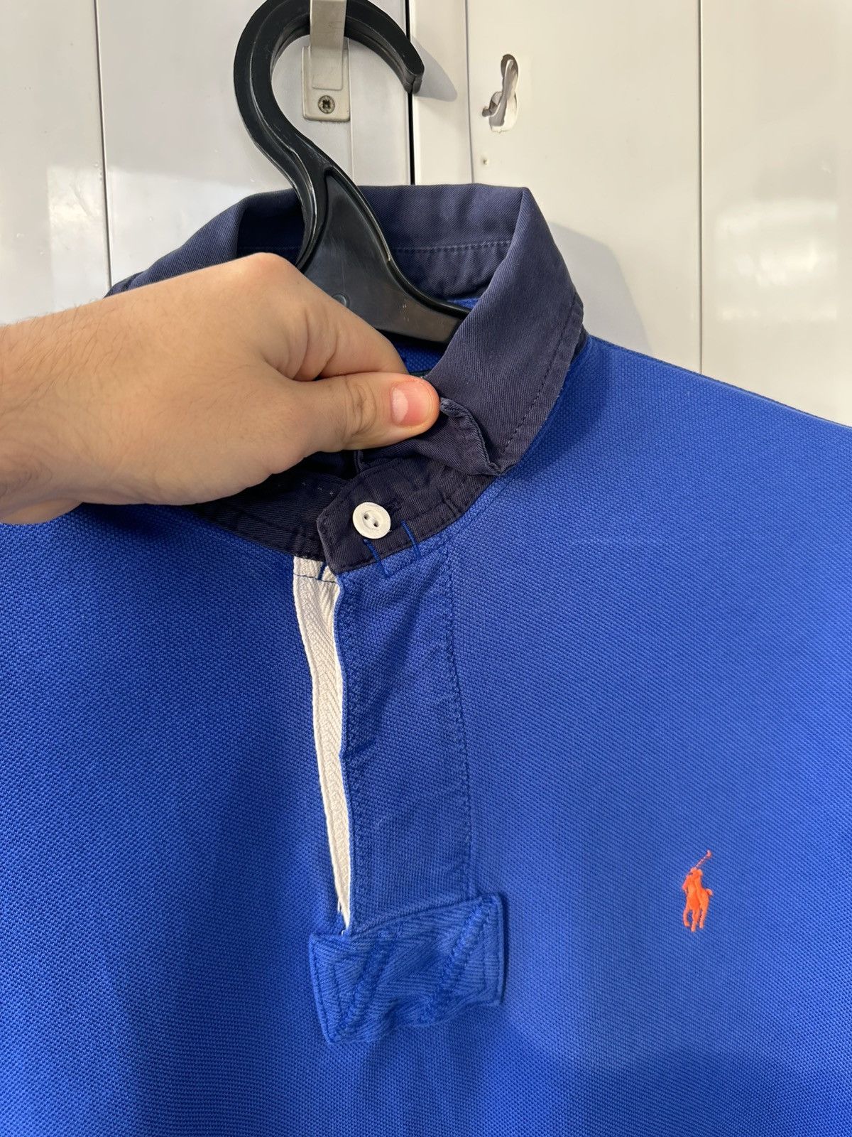 Polo Ralph Lauren Vintage Polo Ralph Lauren Sleeve Rugby Orange Logo Size US L / EU 52-54 / 3 - 10 Thumbnail
