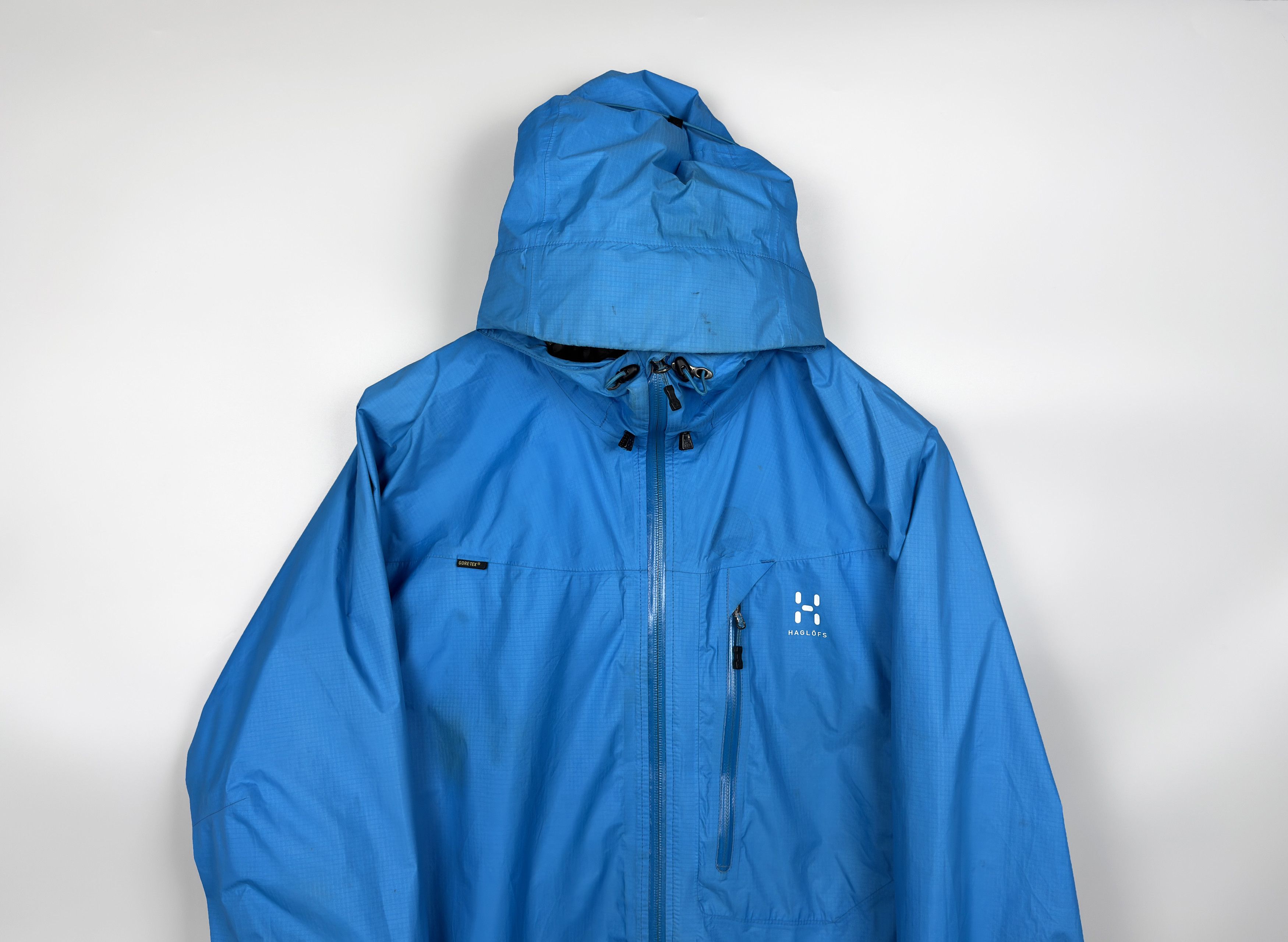Haglofs Haglofs Gore-Tex Outdoor Waterproof Blue Jacket Size US L / EU 52-54 / 3 - 2 Thumbnail