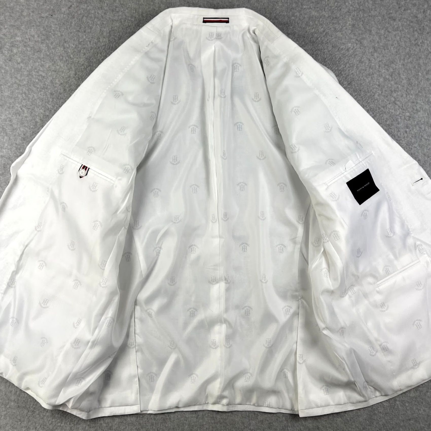 Tommy Hilfiger Tommy Hilfiger Sport Coat Blazer 46R Mens White Jacket NWT Linen Conrad Size 46R - 3 Thumbnail