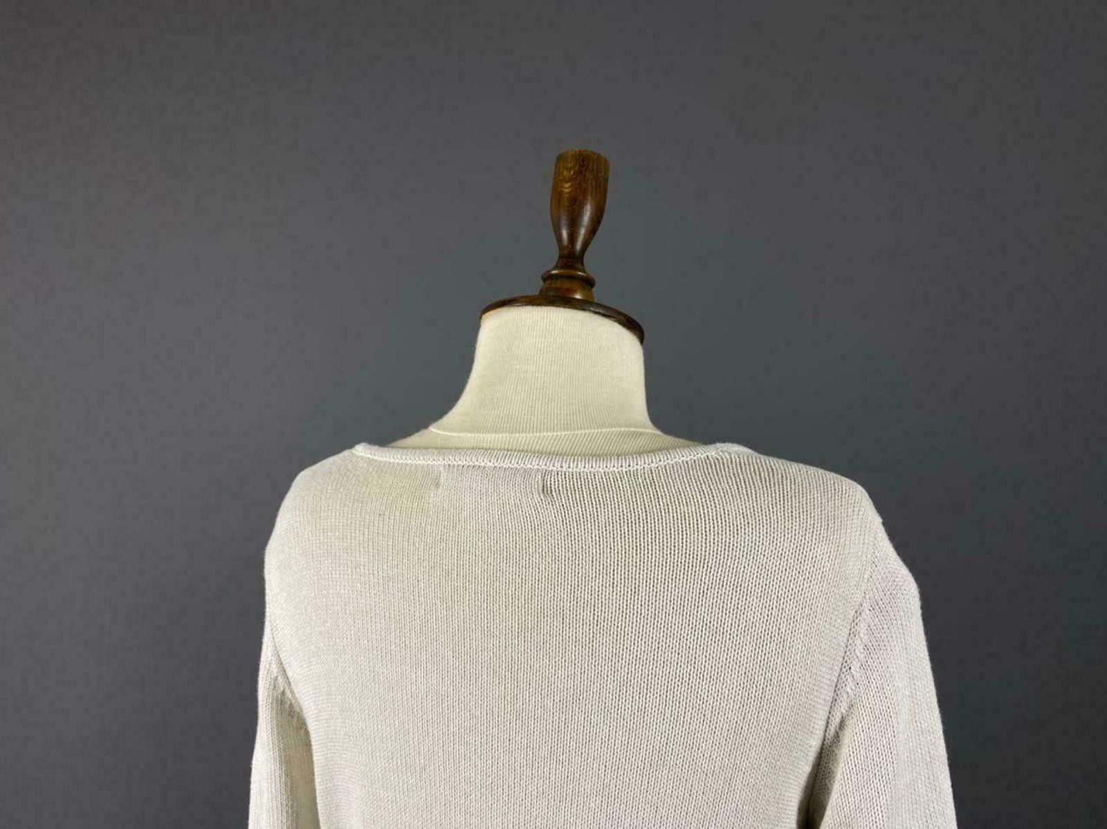 Designer Ladies Hemisphere Beige Knit Long Sleeve Short Dress Size 34 Size M / US 6-8 / IT 42-44 - 7 Thumbnail