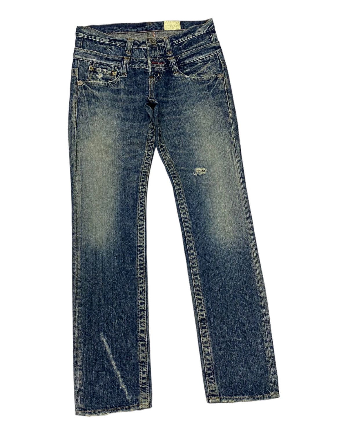 Beauty Beast × If Six Was Nine × PPFM DOUBLE WAIST JAPAN ANTGAUGE DISTRESS DENIM JEANS PPFM STYLE Size US 31 - 6 Thumbnail