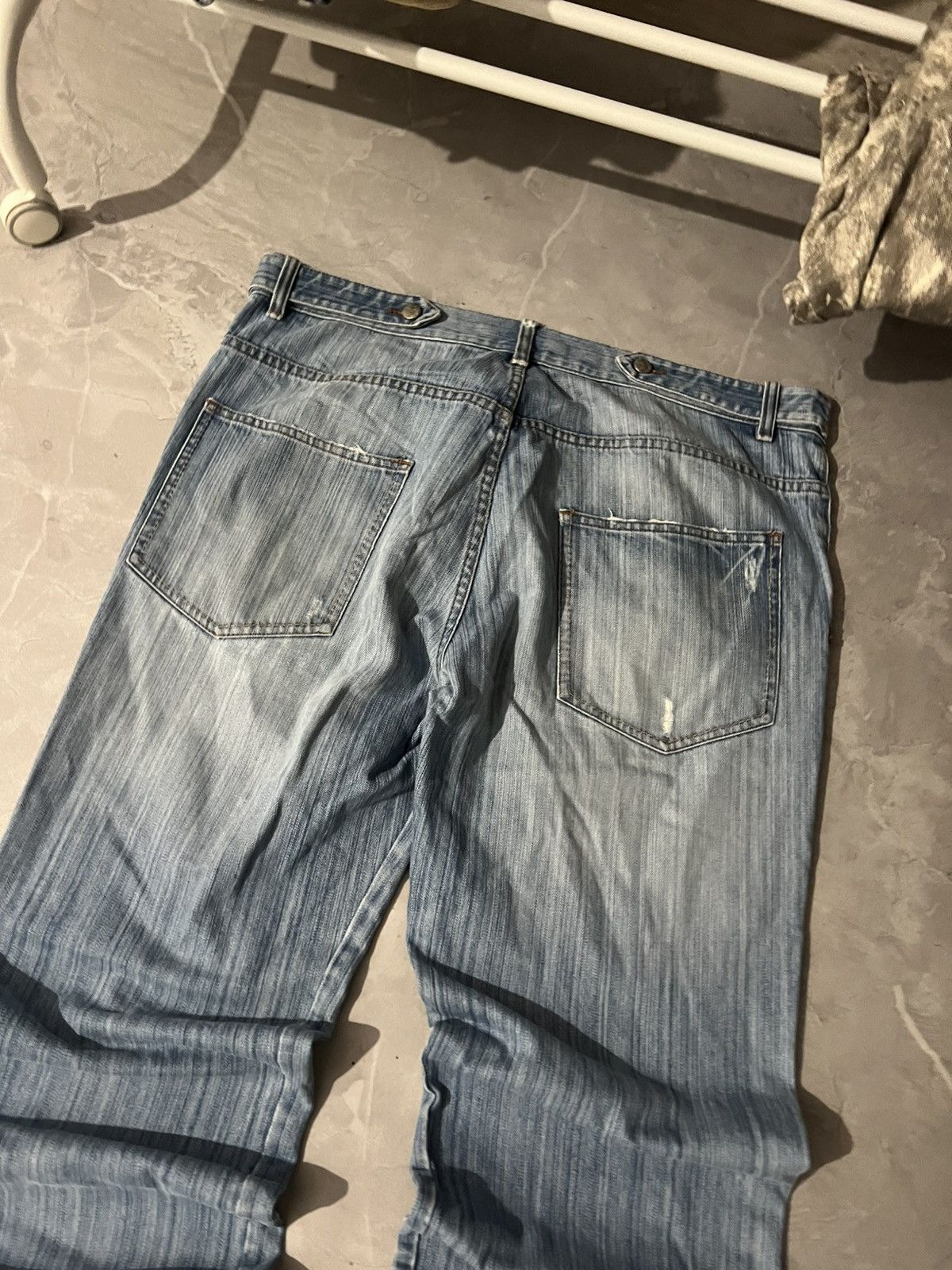 Japanese Brand Japanese Retro Avan Baggy Jean — Destroyed Swag Style Y2K Size US 40 / EU 56 - 3 Thumbnail