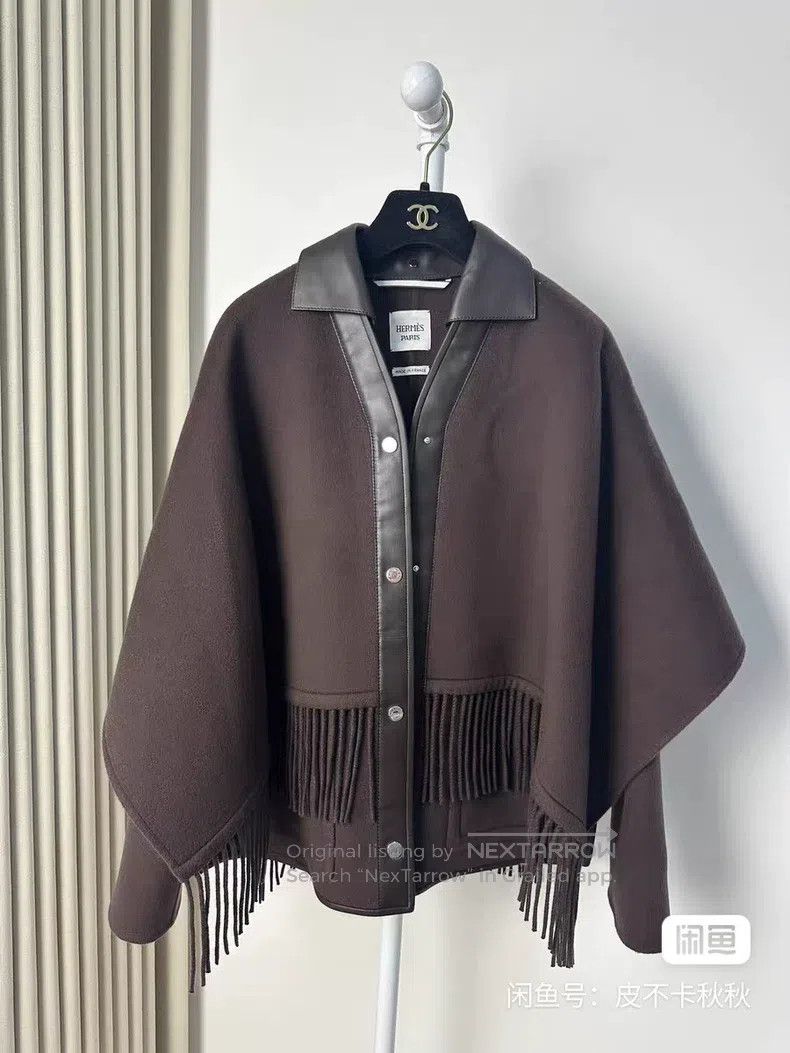 Hermes Hermes Brown fringed set Size XXS / US 00 / IT 34 - 1 Thumbnail