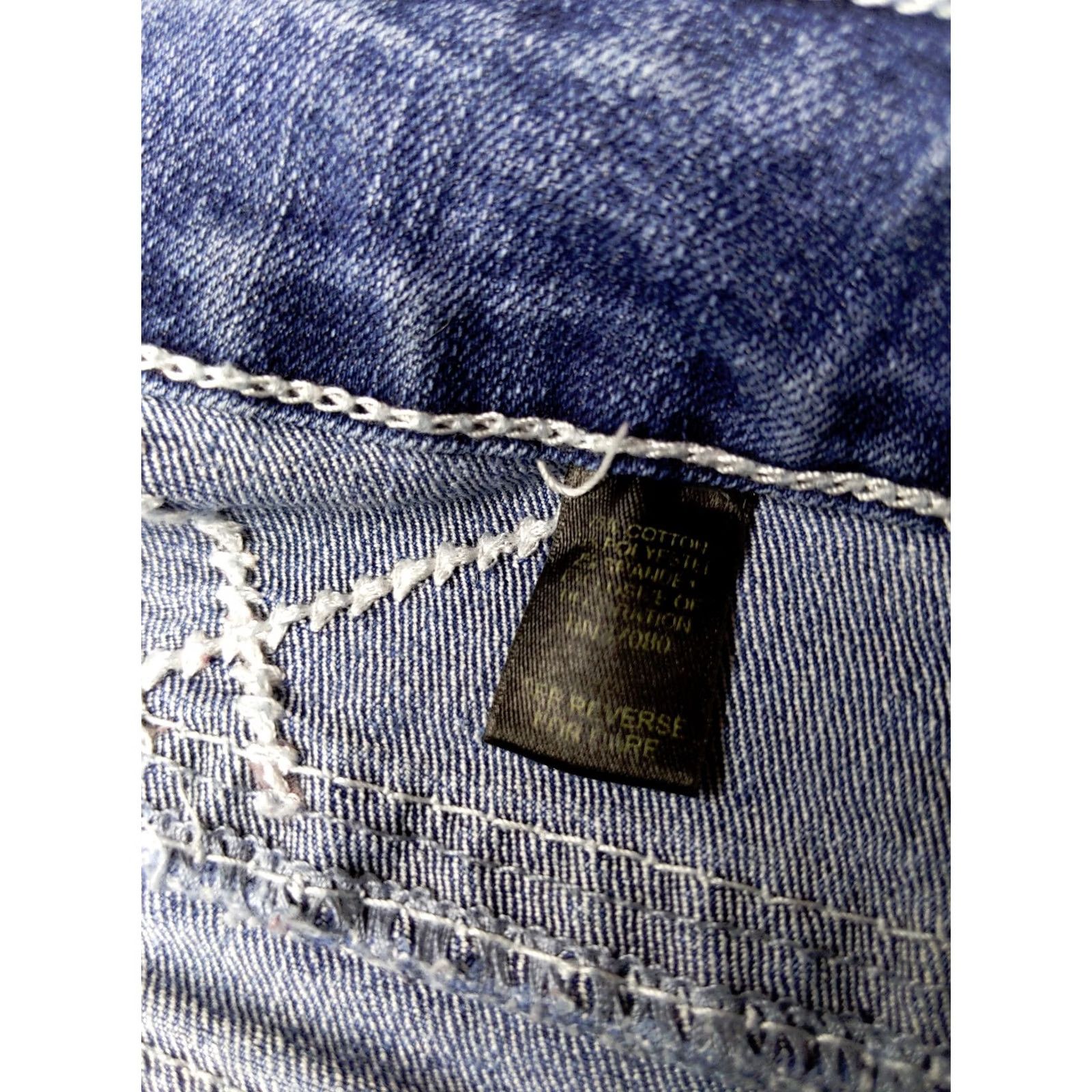 Vintage Cato Premium Contemporary Jeans Capri Crop 6 Blue Thick Stitch Flap Pocket Whiskered Embroidered Back Pocket Womens Jeans Capris Size 28" / US 6 / IT 42 - 5 Thumbnail